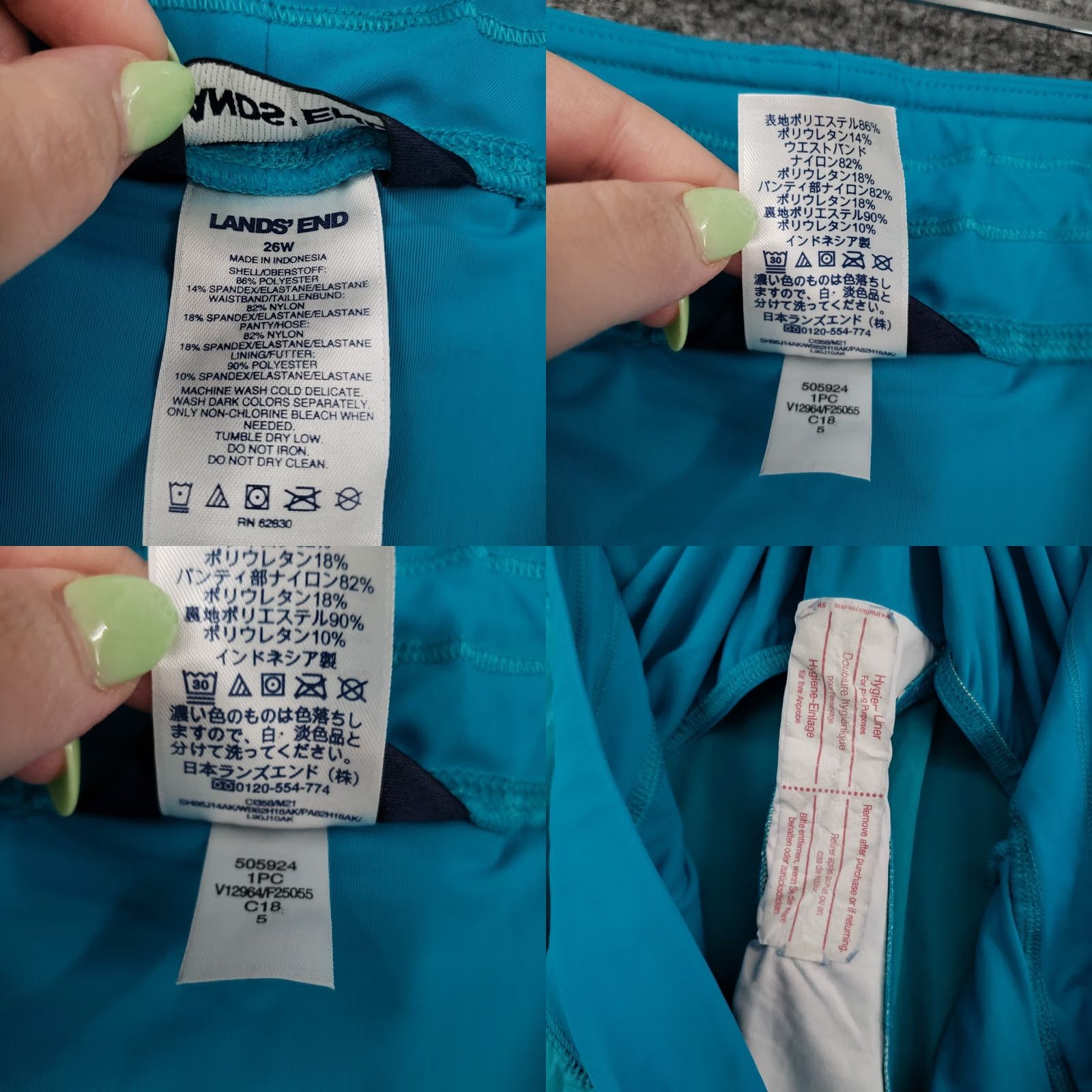 Lands' End Lands End Running Shorts Womens 26W Blue Size 26" / US 2 / IT 38 - 9 Thumbnail