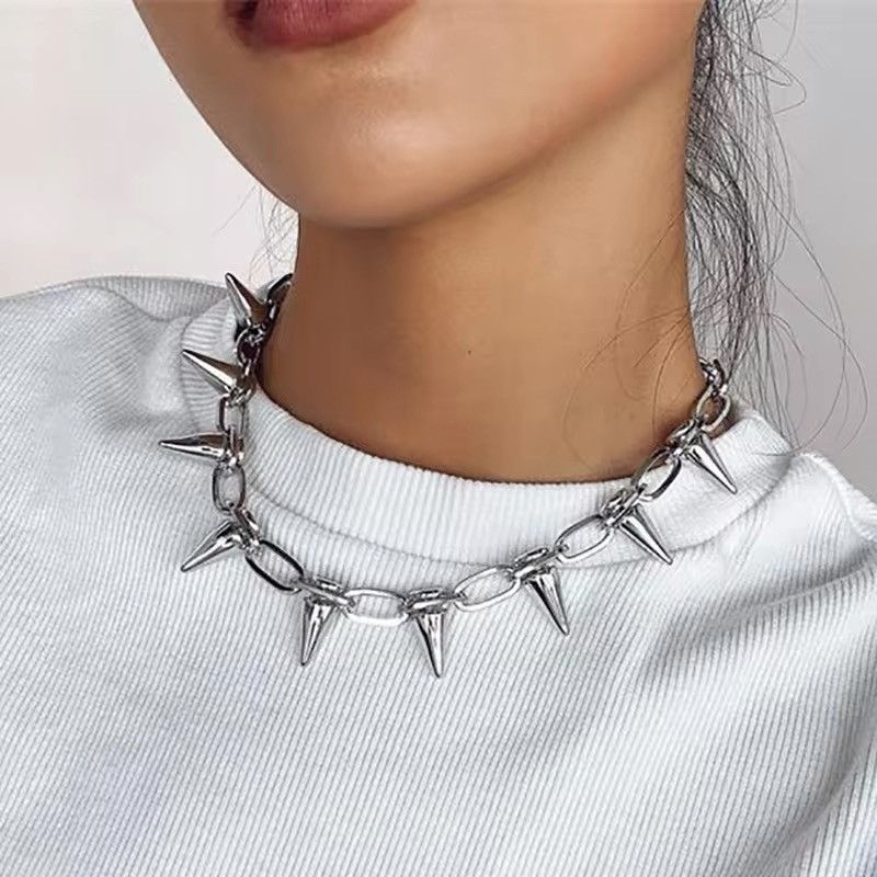 Vintage Spike Chokers Rivet Necklaces Size ONE SIZE - 1 Thumbnail