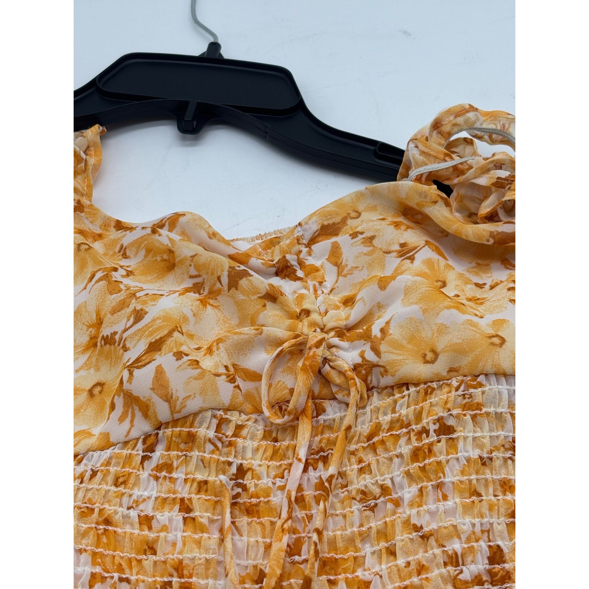 Other Lush Floral Tie Front Tank Top Gold Brown, Sz. S Size S / US 4 / IT 40 - 12 Thumbnail