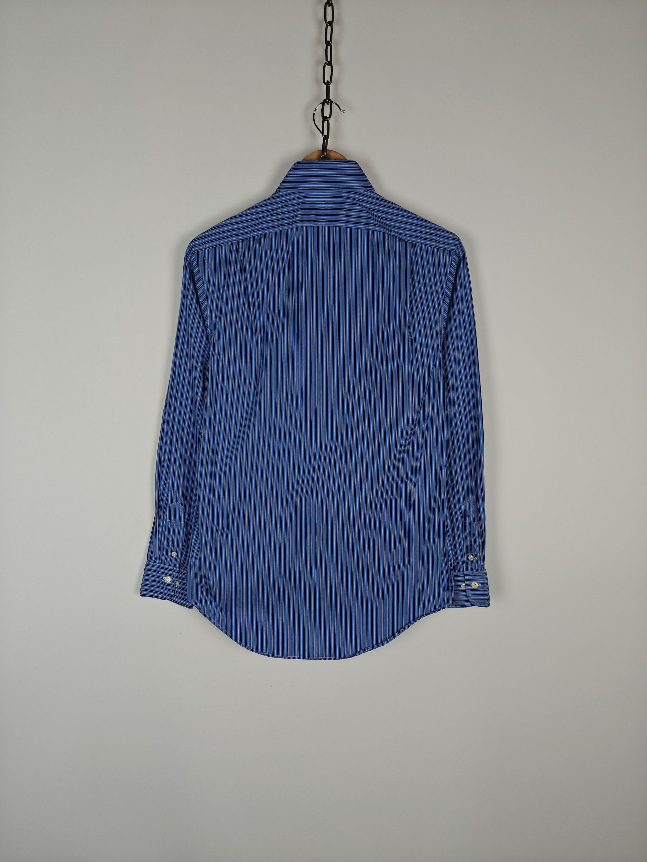 Polo Ralph Lauren Polo Ralph Lauren Vtg Shirt Collared Striped Logo Blue S Size US S / EU 44-46 / 1 - 7 Thumbnail