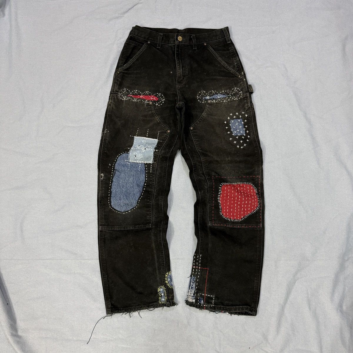 Carhartt Vintage Carhartt Double knee sashiko denim Size US 29 - 2 Thumbnail