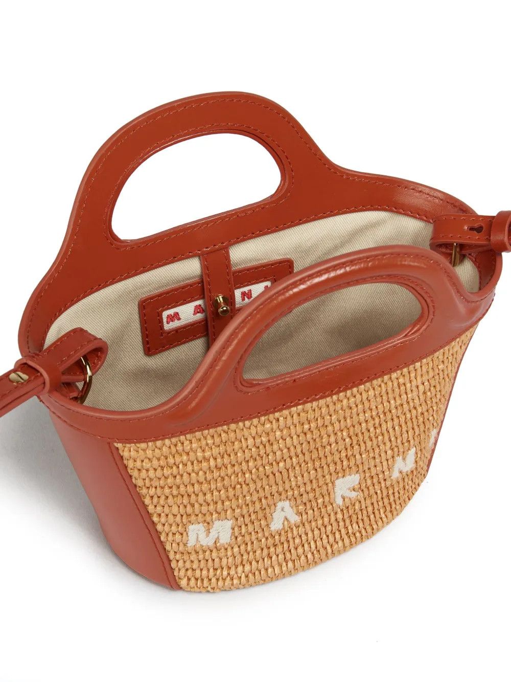 Marni oc11z0525 Size: OS/Tropicalia Raffia Mini Bag in Beige Size ONE SIZE - 3 Thumbnail