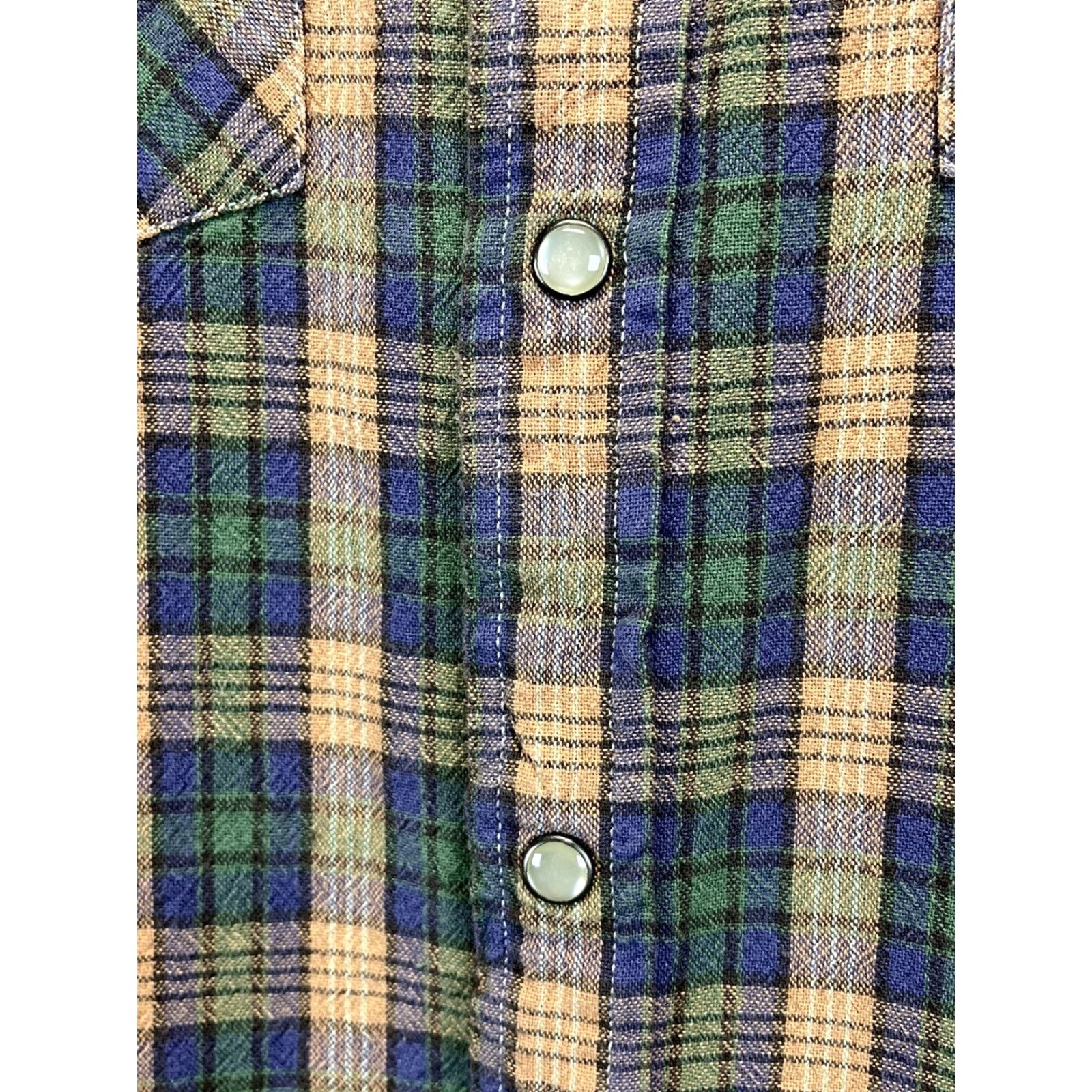 Ralph Lauren Ralph Lauren Denim and Supply Plaid Shirt Mens M GUC Pearl Snaps Western Multicolor Denim Button-Up Short Sleeve Snap Size US M / EU 48-50 / 2 - 4 Thumbnail
