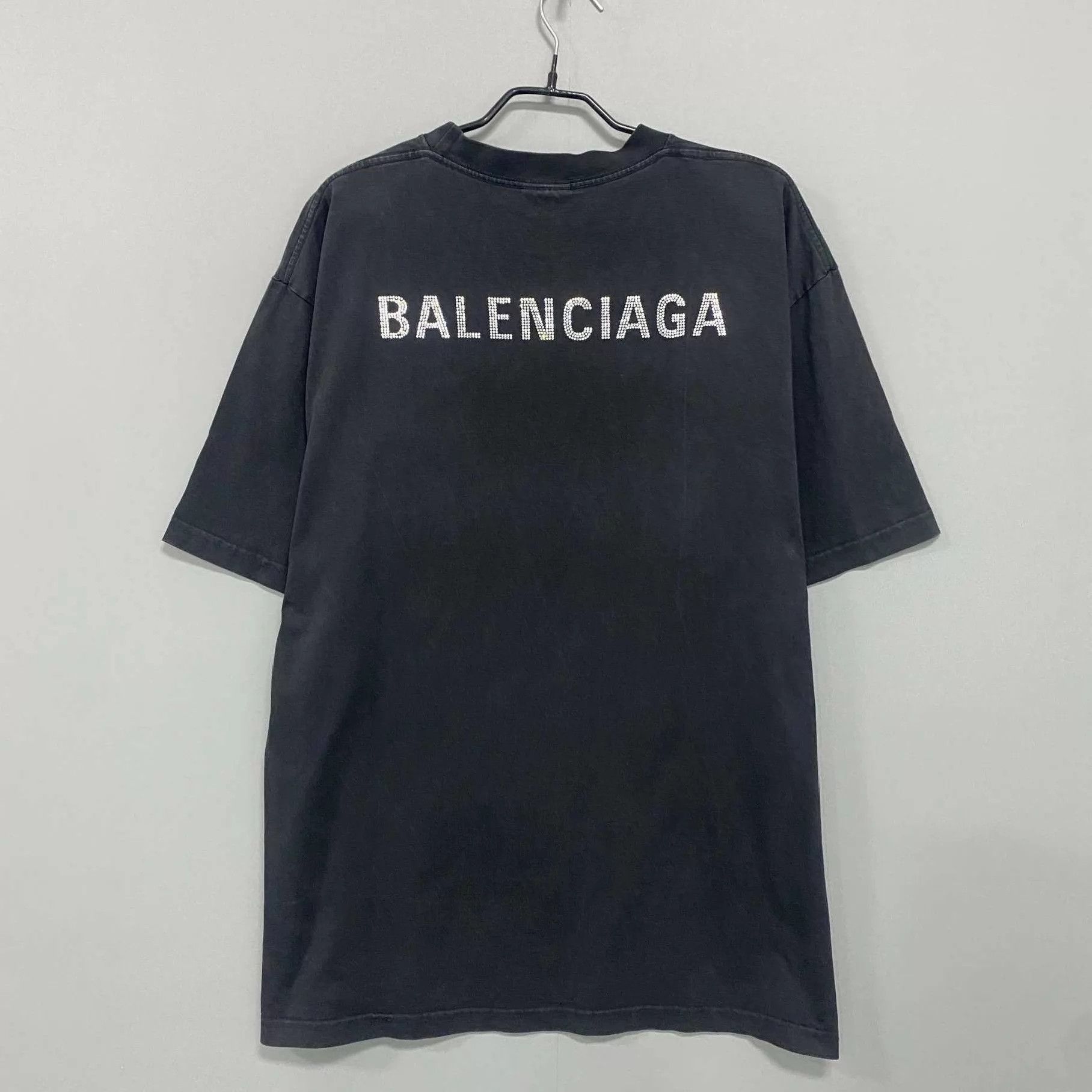 Balenciaga Balenciaga Washed Distressed Crystal Tee S 95 New Size S / US 4 / IT 40 - 4 Thumbnail