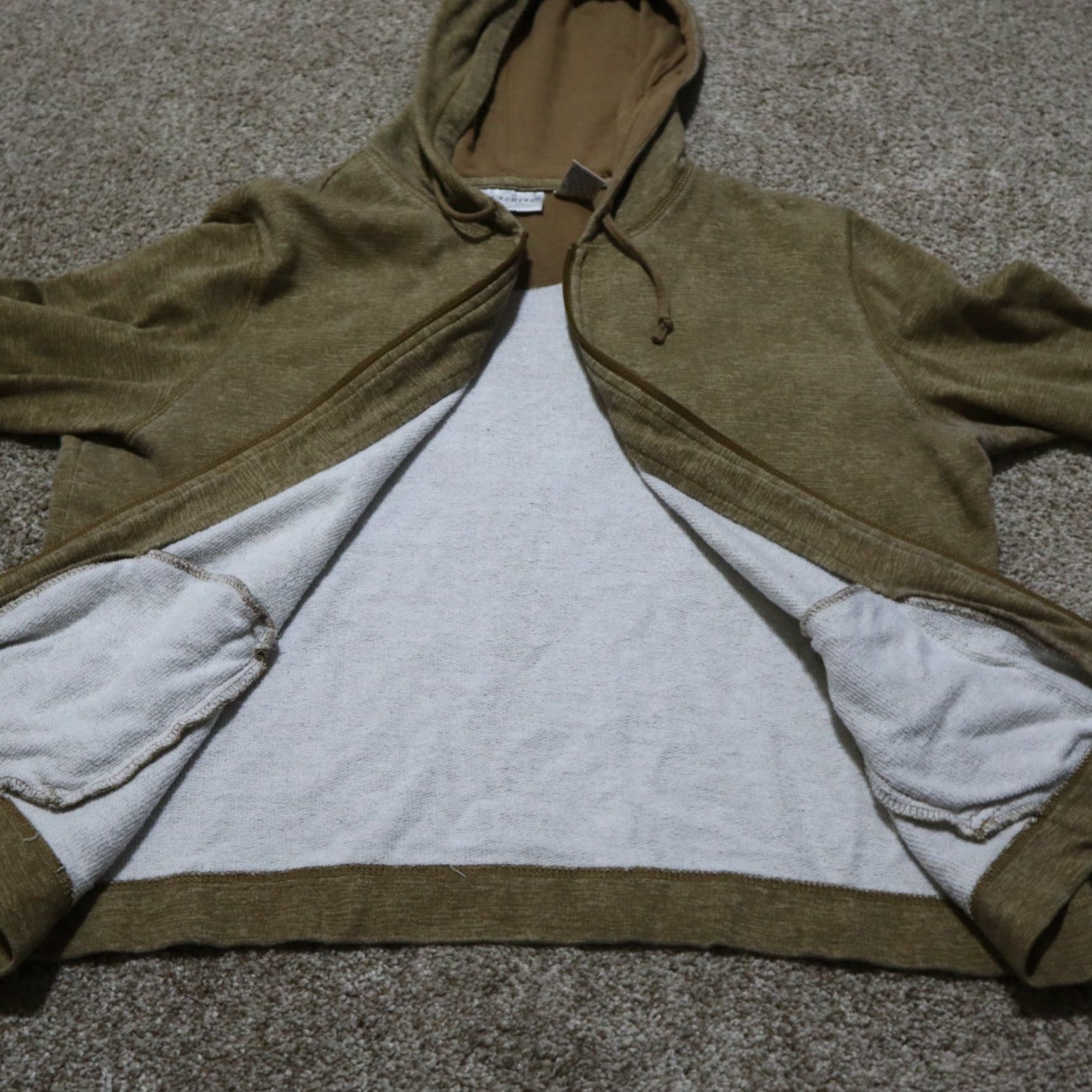 Vintage Kim Rogers Sweatshirt Hooded PS Petite Small Lightweight Brown Full Zip Pockets Zipper Womens Size M / US 6-8 / IT 42-44 - 4 Thumbnail