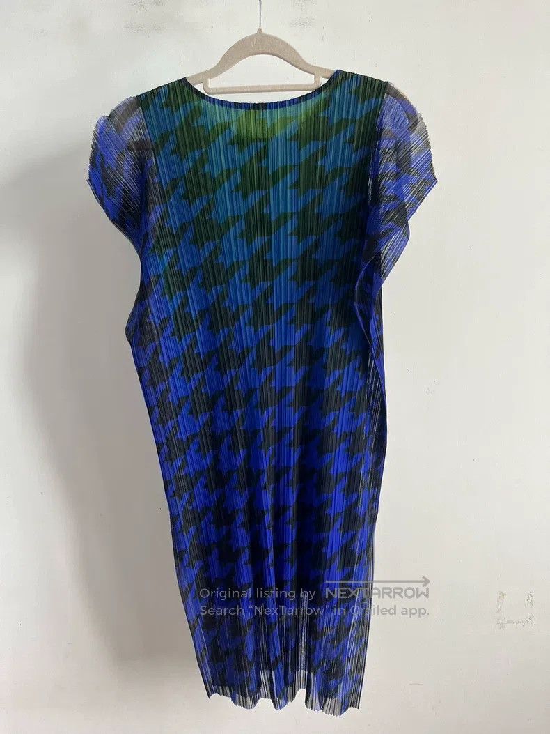 Issey Miyake Issey Miyake Blue Dress Size L / US 10 / IT 46 - 2 Thumbnail