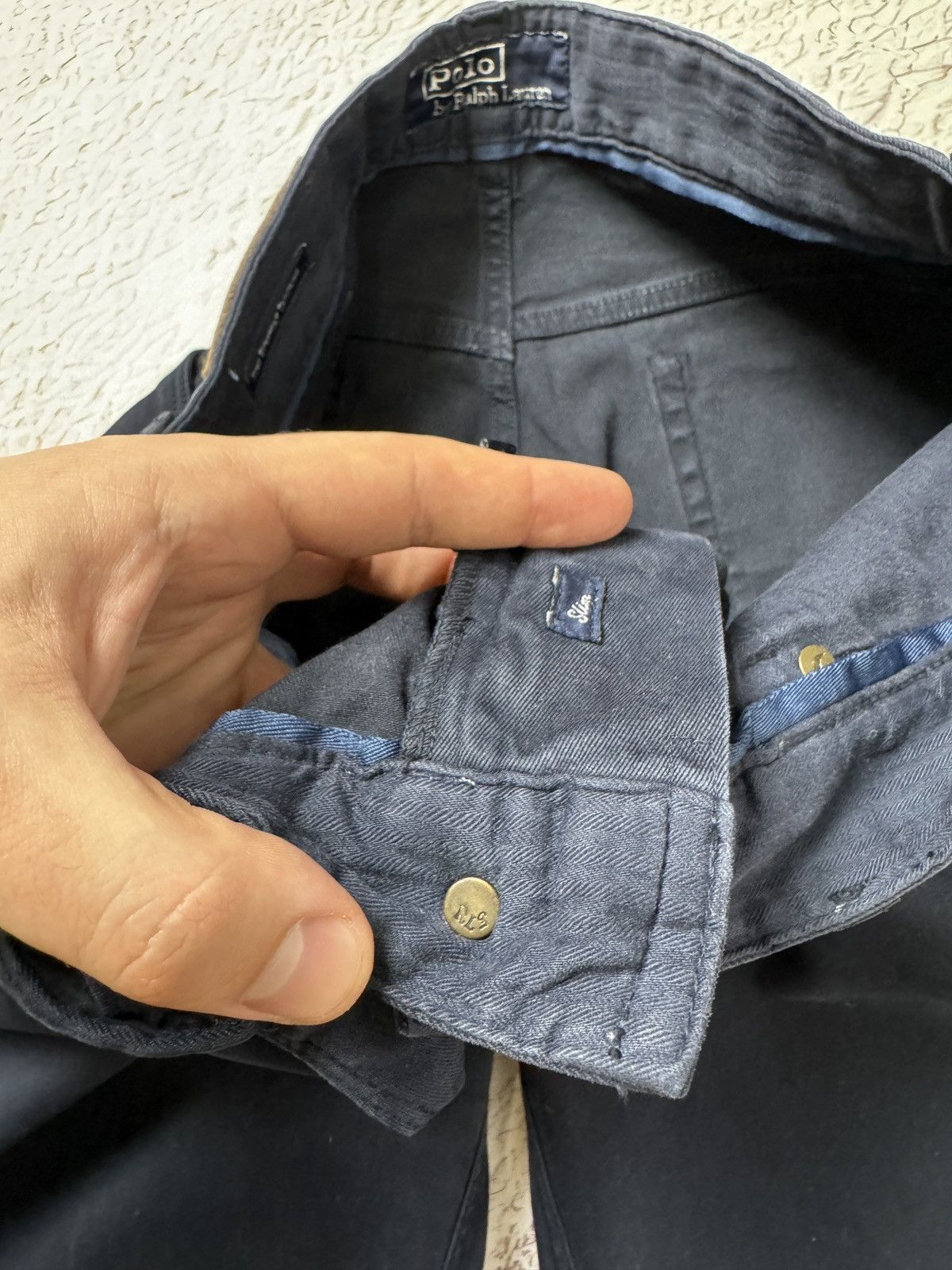 Polo Ralph Lauren Polo Ralph Lauren navy blue vintage slim chino pants Size US 34 / EU 50 - 10 Thumbnail