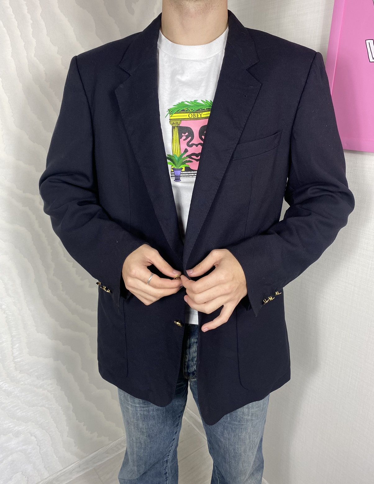 Burberry × Vintage Burberrys London vintage blazer Size 46L - 3 Thumbnail
