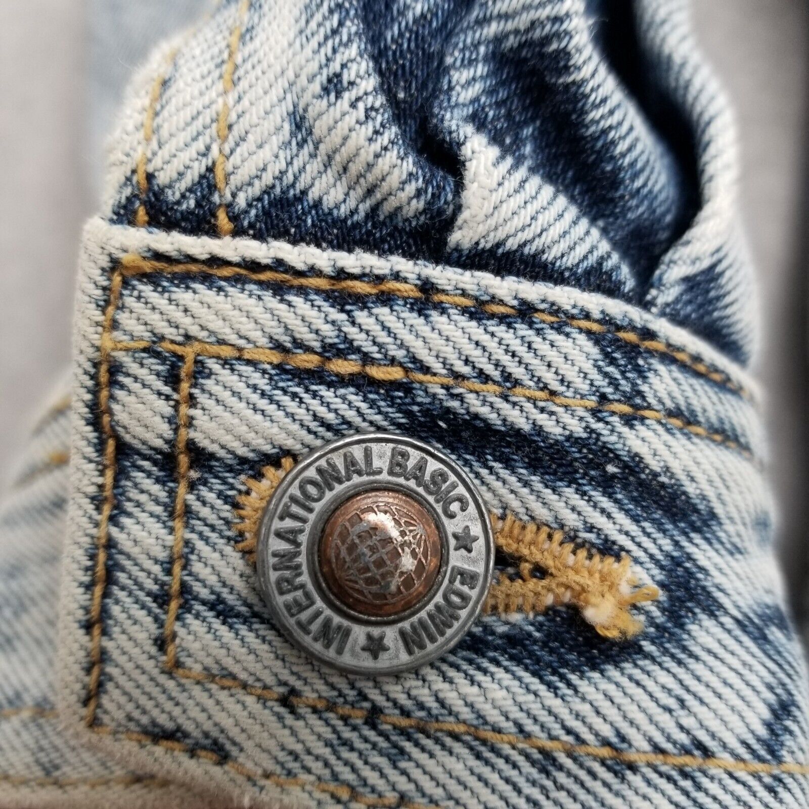 Other Edwin Jean Jacket Womens Large Blue Denim Pockets Stones Size L / US 10 / IT 46 - 3 Thumbnail