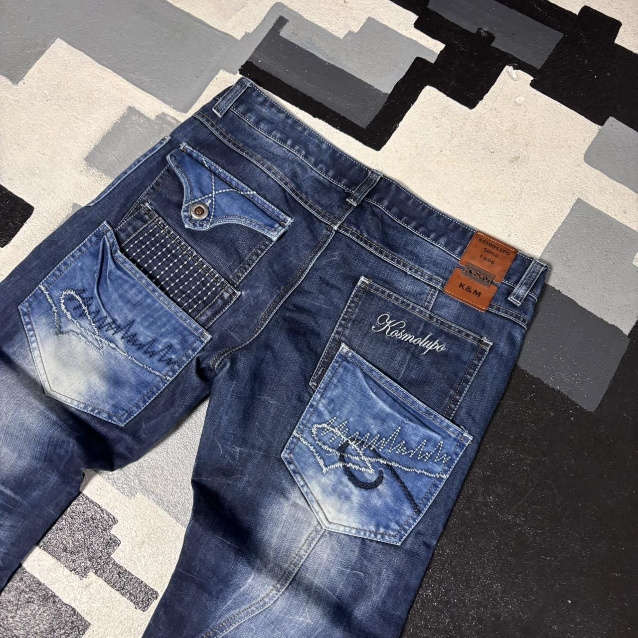 Japanese Brand × Vintage Japanese archive style embroidered patchwork jeans Size US 34 / EU 50 - 7 Thumbnail