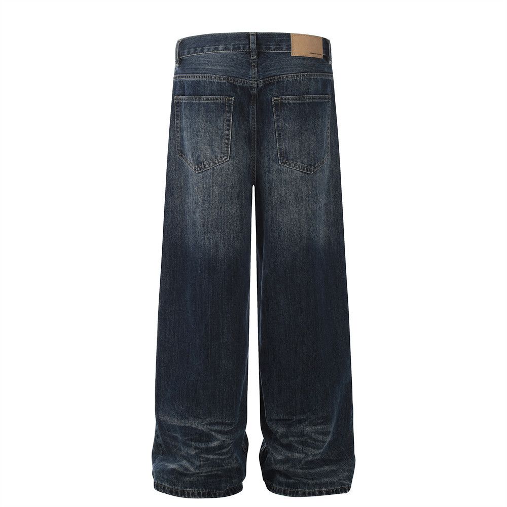 Japanese Brand × Jean Men's loose trendy American washed distressed jeans Size US 32 / EU 48 - 3 Thumbnail