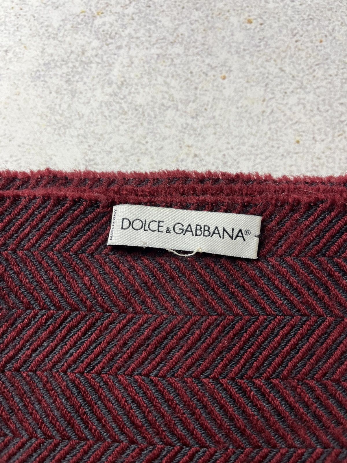 Dolce & Gabbana DDP DOLCE & GABBANA Scarf Burgundy Made In Italy Size ONE SIZE - 2 Thumbnail