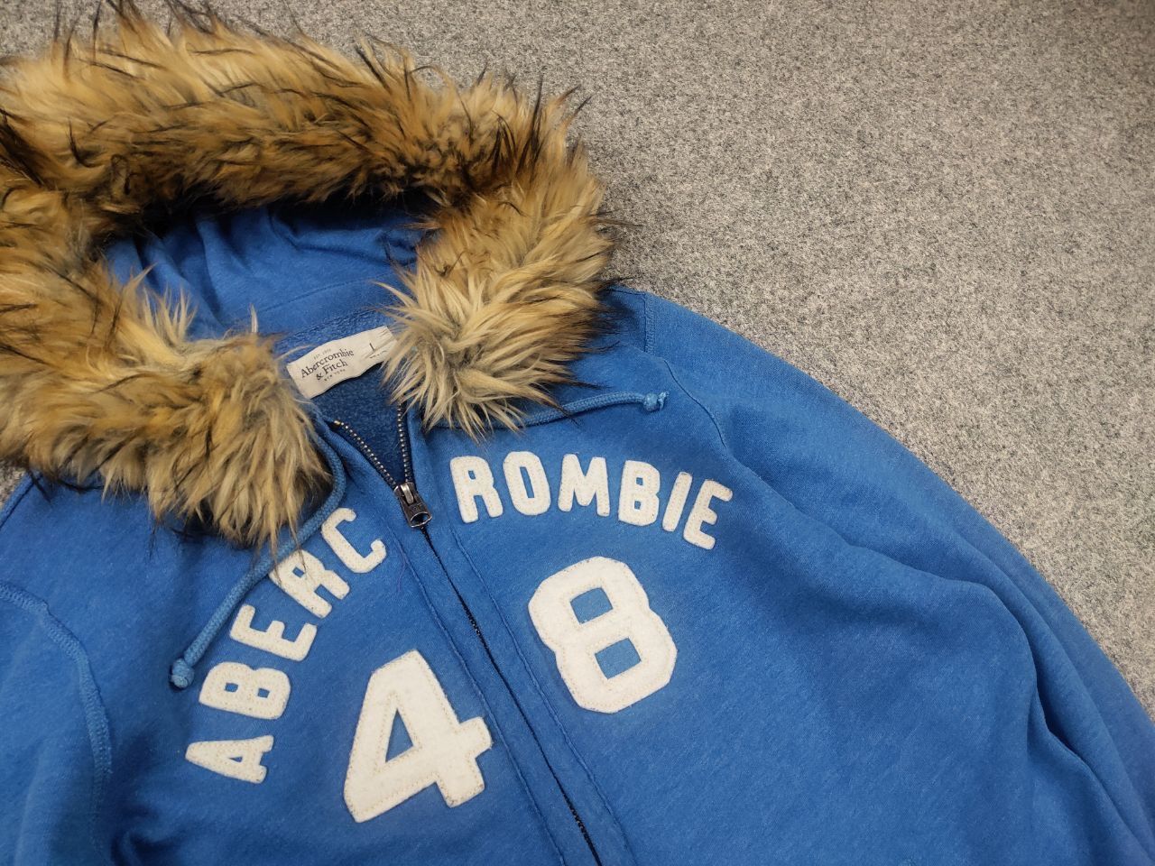 Abercrombie & Fitch Abercrombie Vintage Y2K crazy fur zip Hoodie if six was nine Size US L / EU 52-54 / 3 - 4 Thumbnail