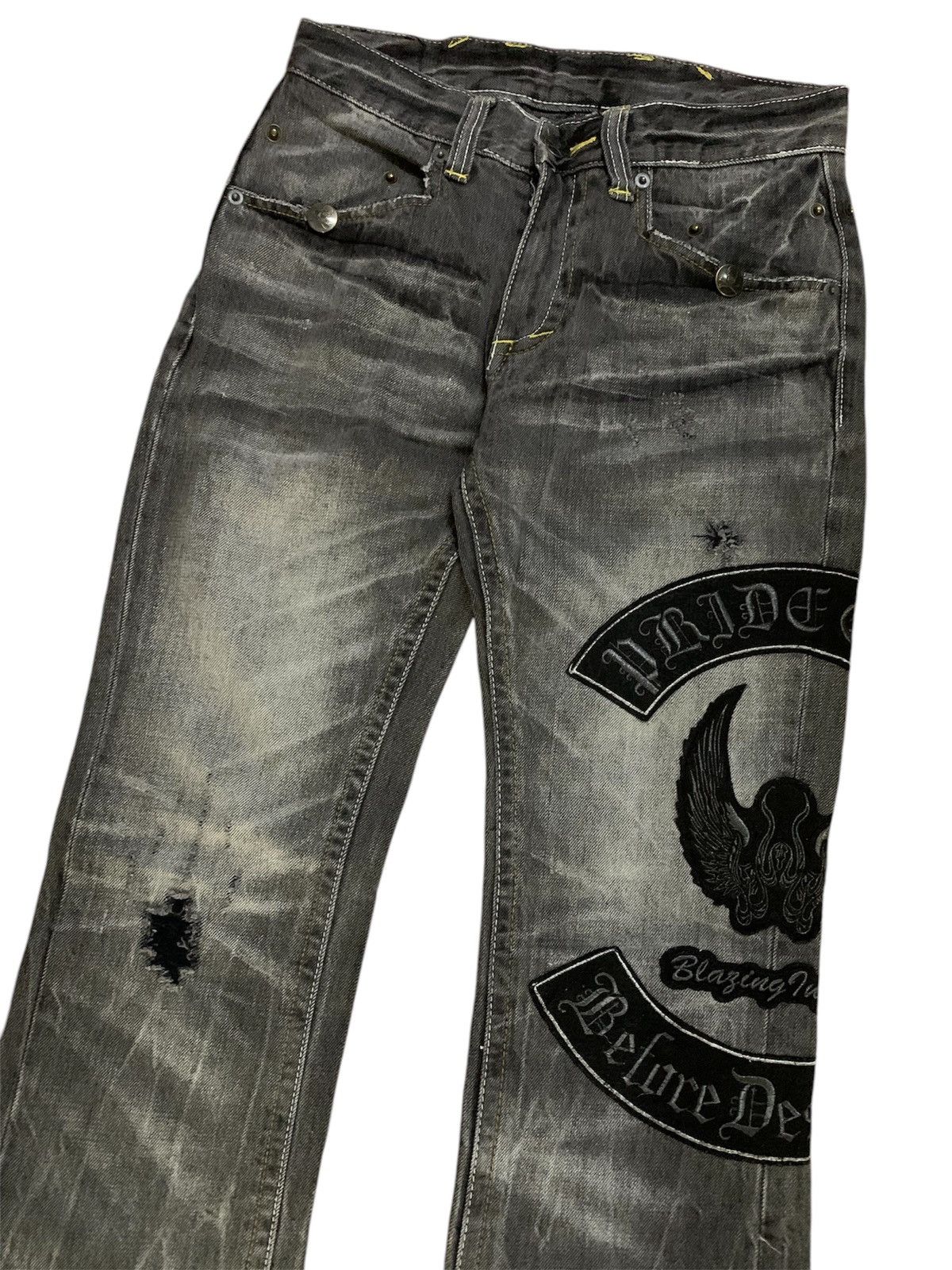Hysteric Glamour 💥Avant-Garde Flare Denim Size US 29 - 2 Thumbnail