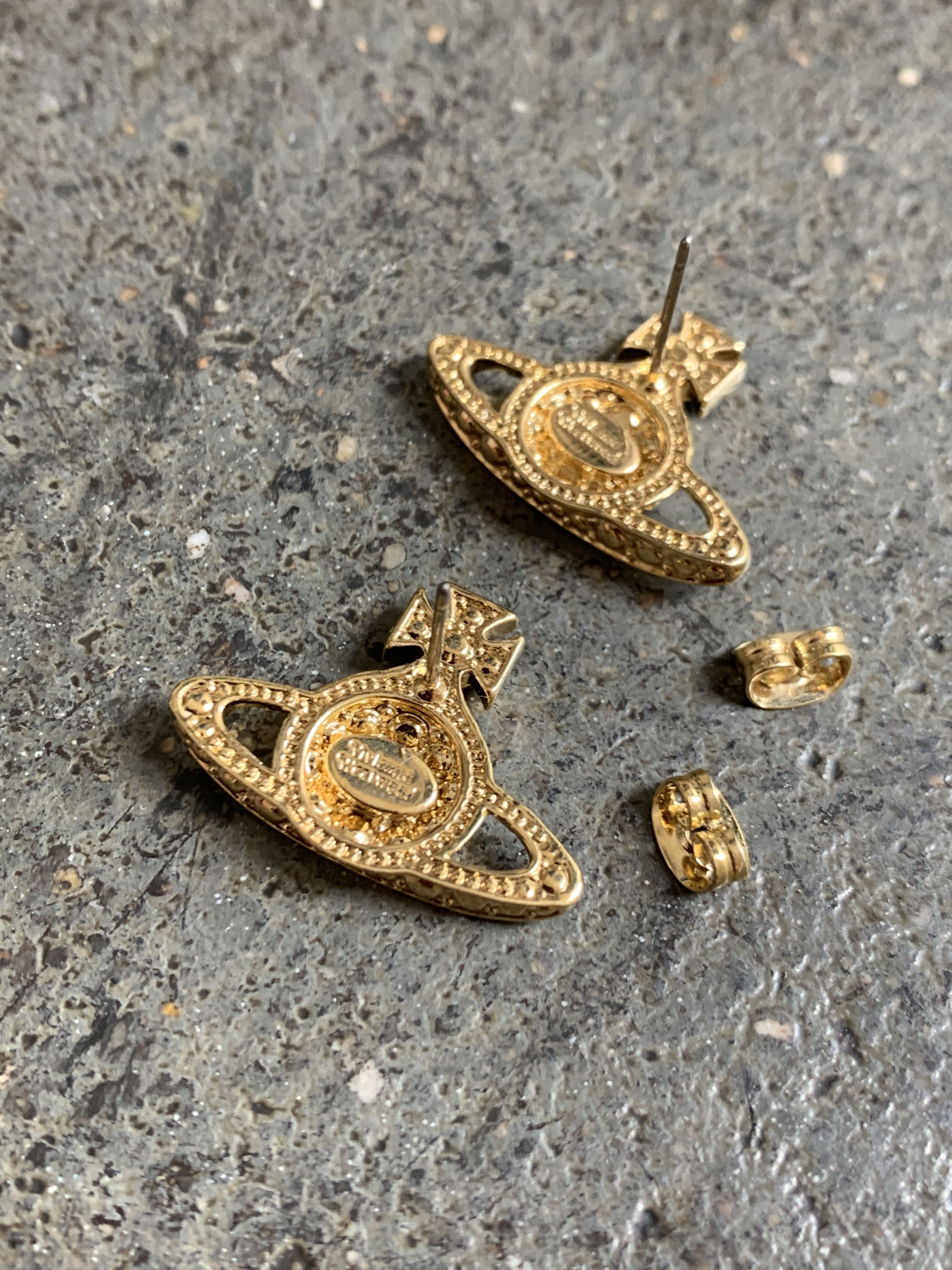 Vivienne Westwood 2014 Vintage New Yellow Orb earrings w/ Swarovski Crystals Size ONE SIZE - 2 Thumbnail
