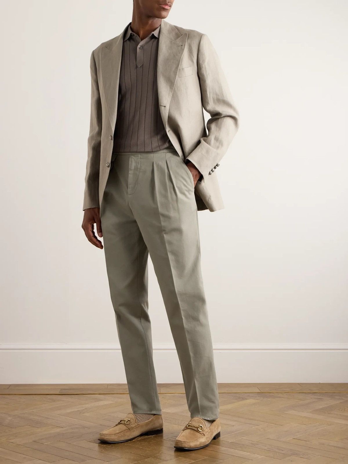 Brunello Cucinelli Brunello Cucinelli Twisted Cotton Gabardine Trousers Size US 38 / EU 54 - 1 Thumbnail