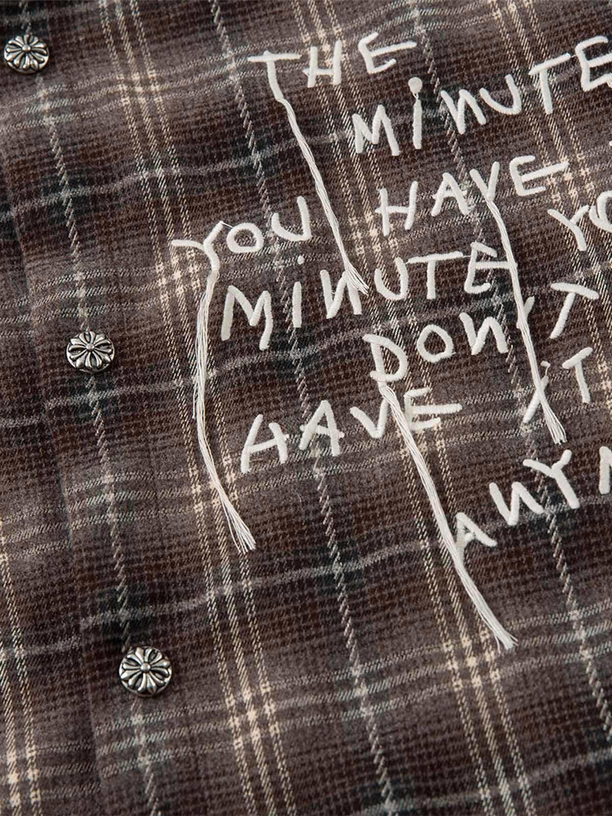 Flannel Street Faux Two-piece Damaged Plaid Long-sleeved Shirt Size US M / EU 48-50 / 2 - 5 Thumbnail