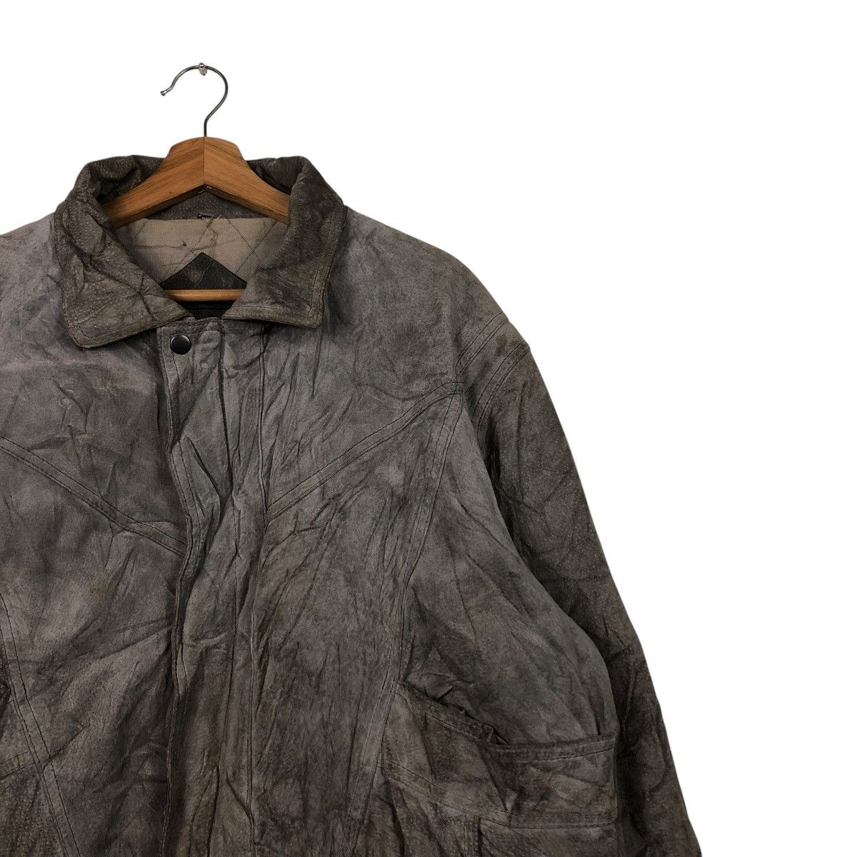 Japanese Brand 🔥VINTAGE LEATHER BOMBER JACKET ABERDEEN ISSEY MIYAKE Size US M / EU 48-50 / 2 - 4 Thumbnail