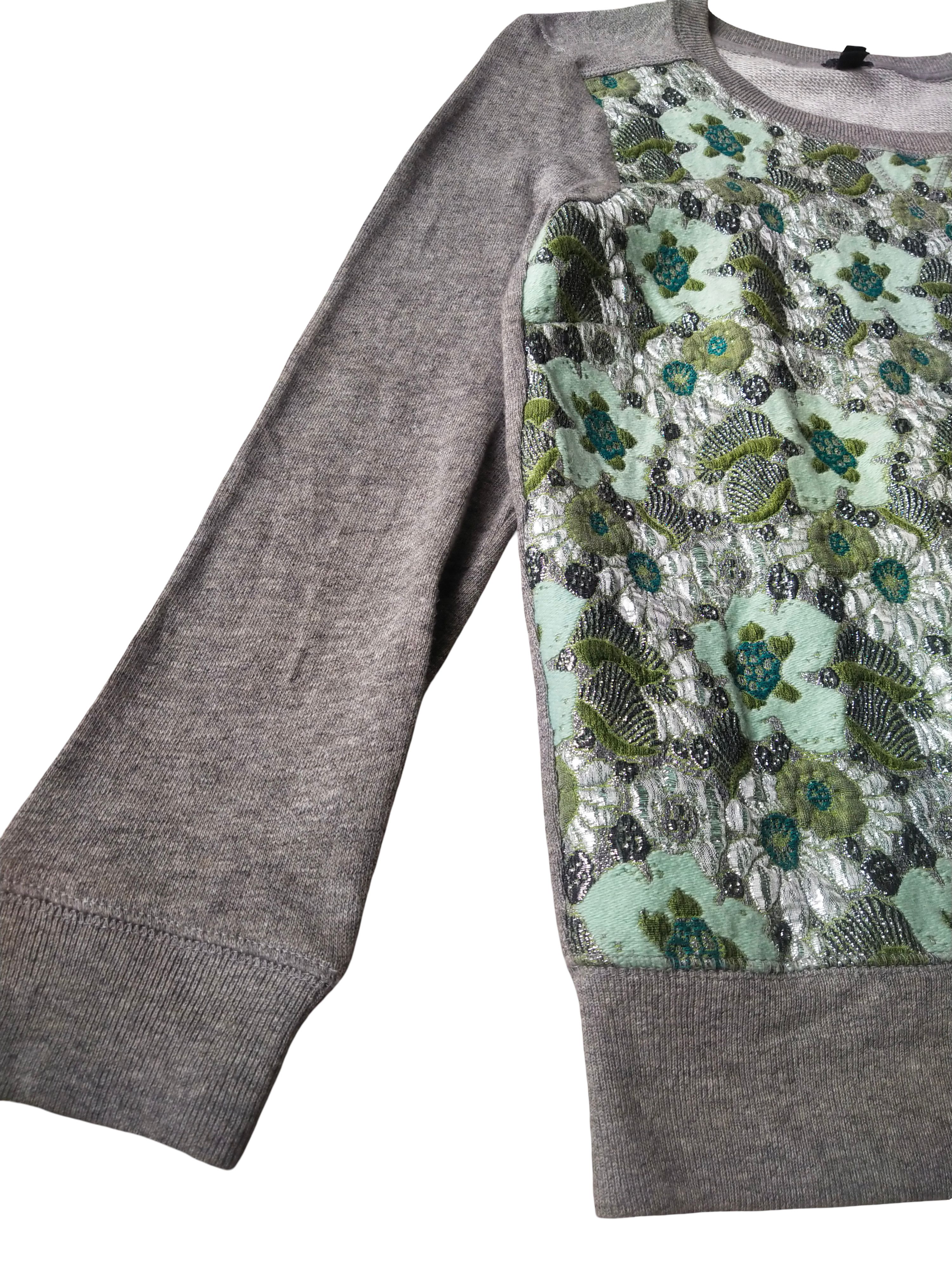 J.Crew FW13 J.Crew Floral Metallic Jacquard Silk Blend Sweater Size S / US 4 / IT 40 - 5 Thumbnail