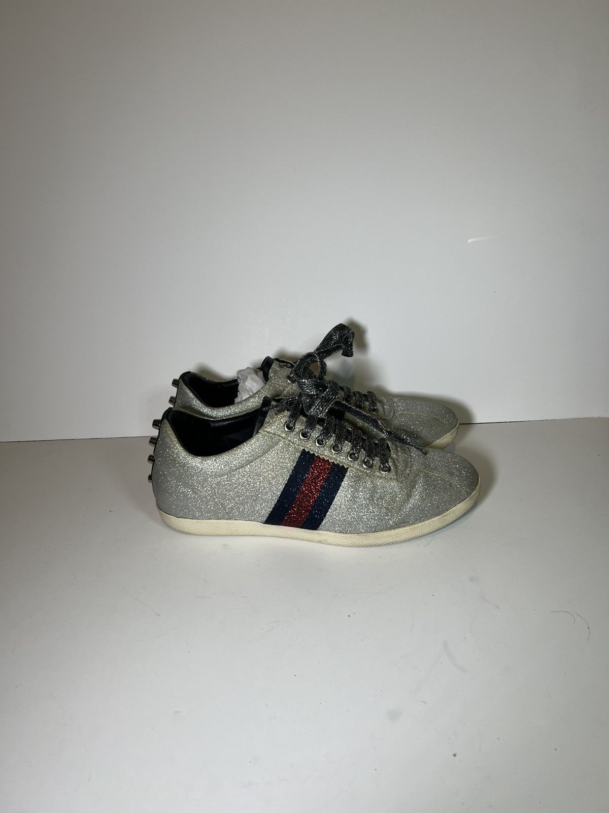 Gucci Gucci Bambi or Falacer low-top sneakers in silver glitter Size US 8 / EU 41 - 3 Thumbnail