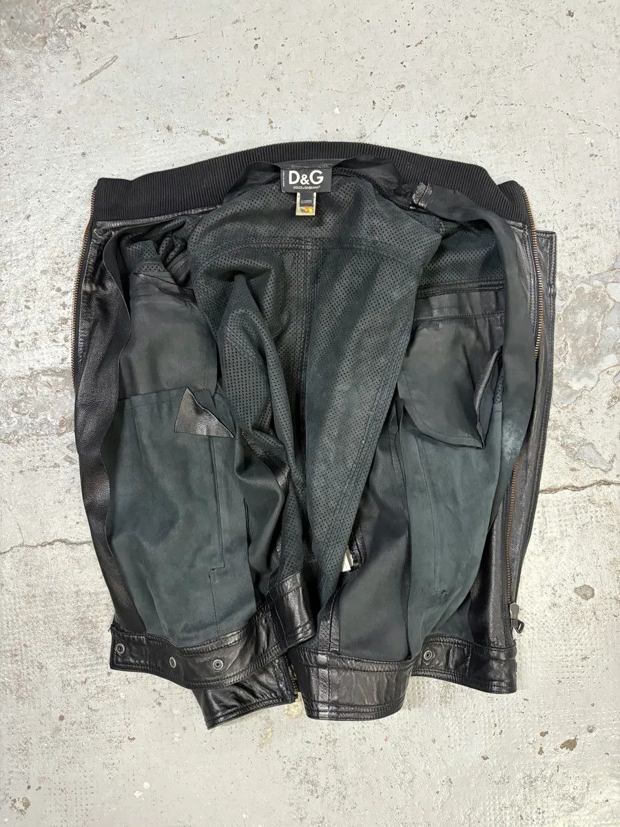 Dolce & Gabbana SS2005 Dolce & Gabbana Multi Pocket Black Leather Biker Jacket Size US M / EU 48-50 / 2 - 7 Thumbnail