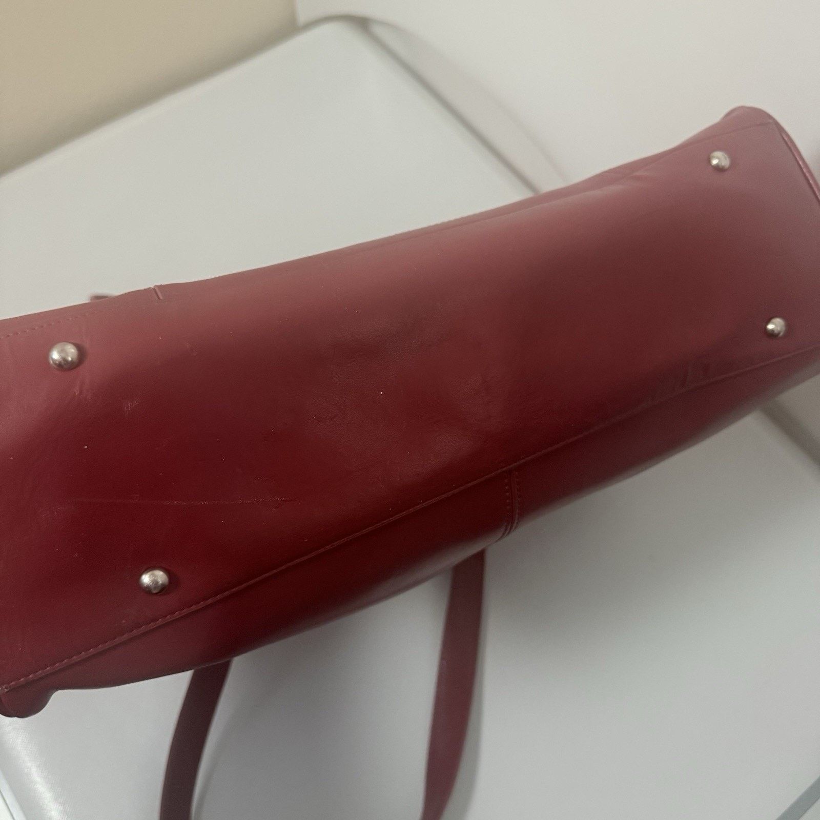 Other Franklin Covey Leather Bag Red Expandable Briefcase Laptop Size ONE SIZE - 5 Thumbnail
