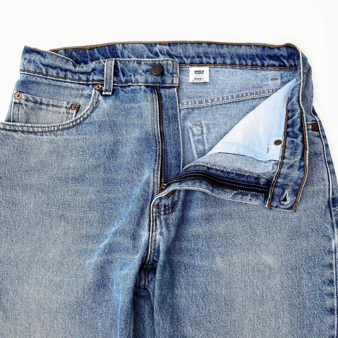 Levi's × Vintage Levi’s 505 1990 90s Vintage W33 Straight Blue Denim Jeans Size US 33 - 3 Thumbnail