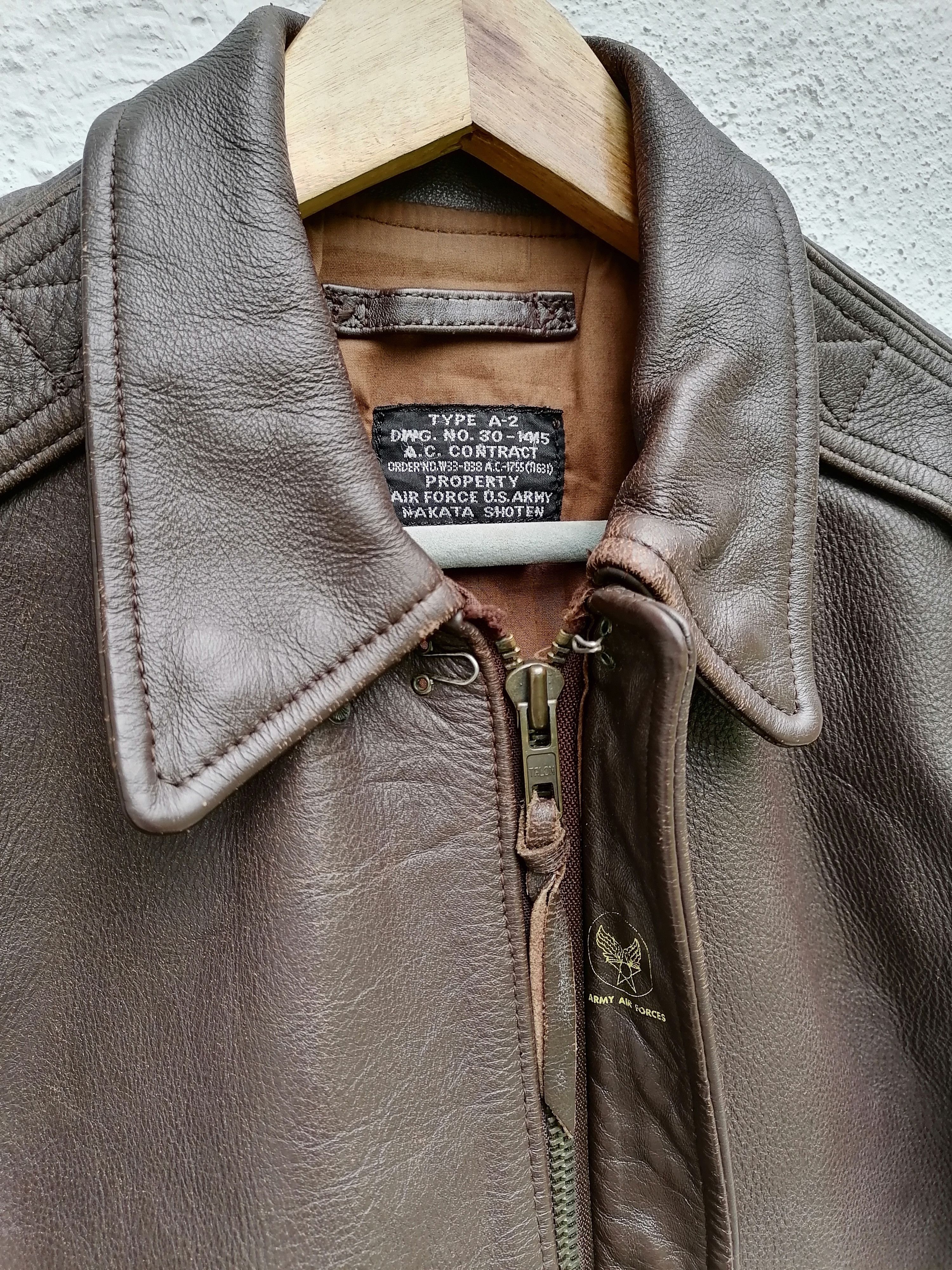 Vintage Vintage Us Air Force Nakata Shoten A-2 Leather Jackets Size US S / EU 44-46 / 1 - 5 Thumbnail