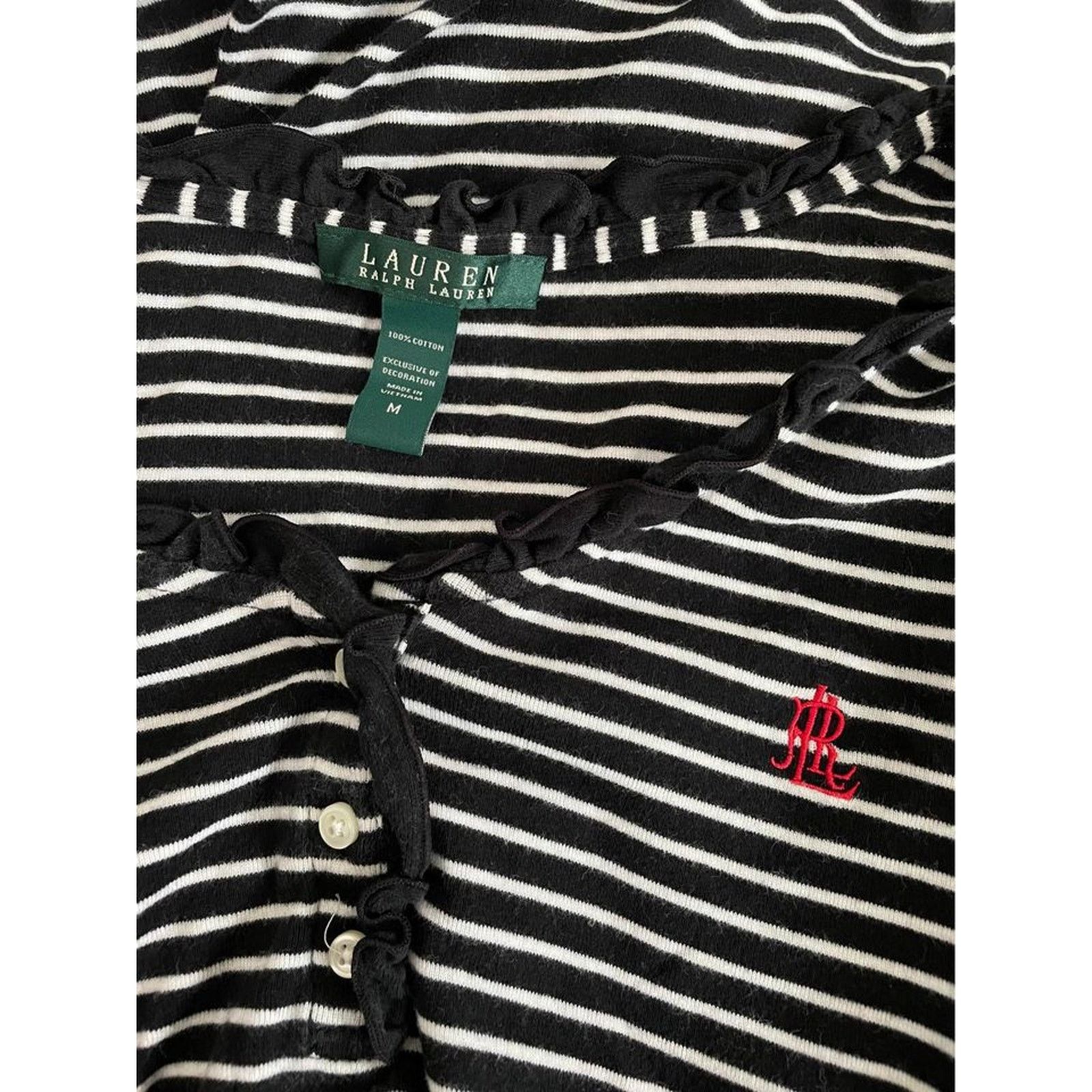 Lauren Ralph Lauren Women Lauren Ralph Lauren Black & White Striped Dress Size M Size M / US 6-8 / IT 42-44 - 5 Thumbnail