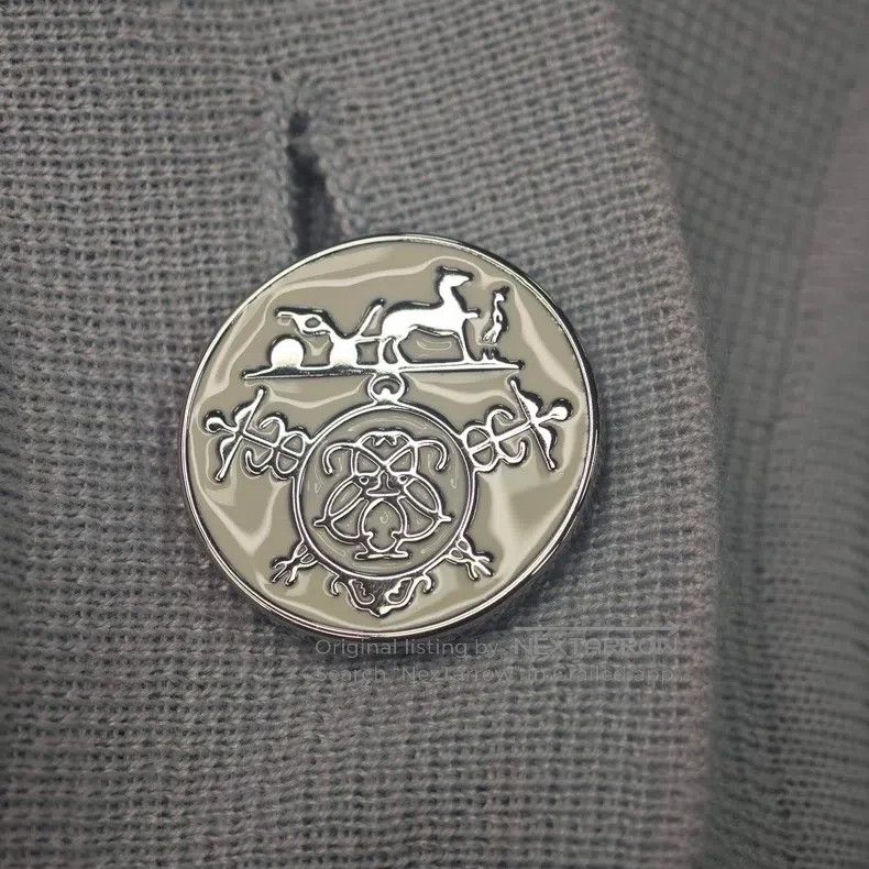 Hermes Hermes Light blue silk and cashmere cardigan Size XXS / US 00 / IT 34 - 7 Thumbnail