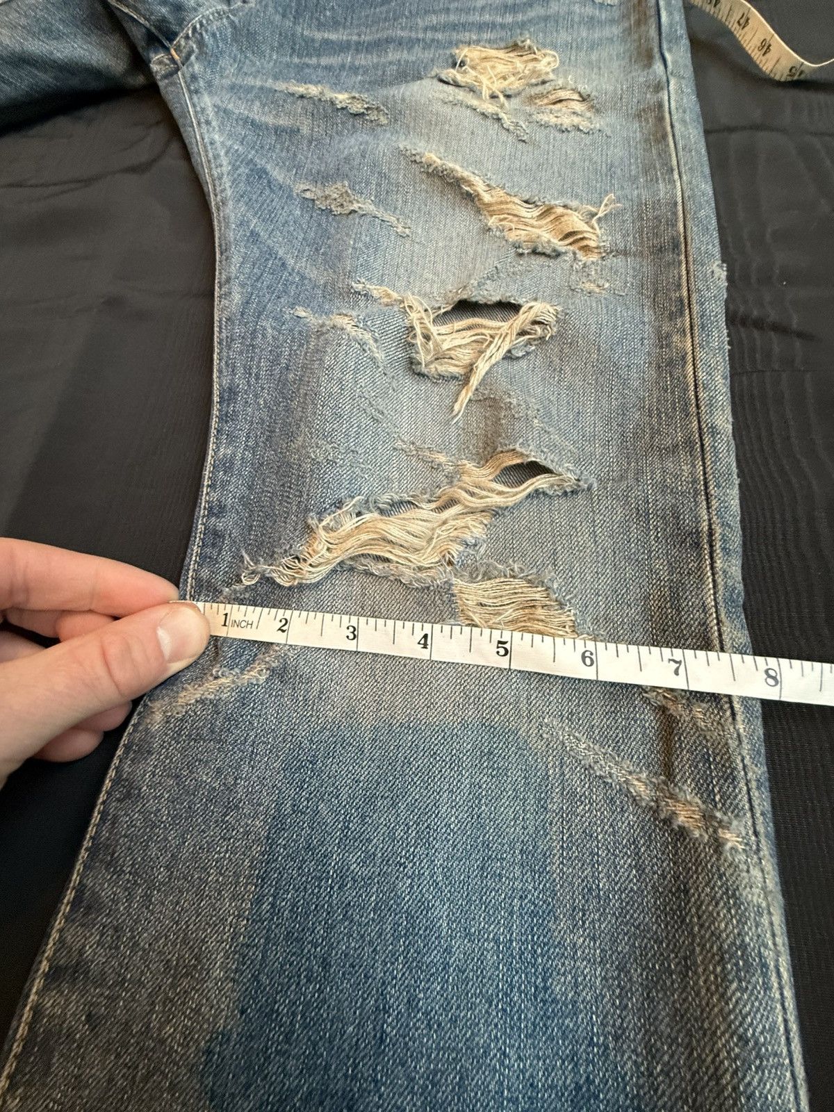 Saint Laurent Paris FW13 Holy Grail Saint Laurent crash Hedi jeans 36 skinny d02 Size US 36 / EU 52 - 7 Thumbnail