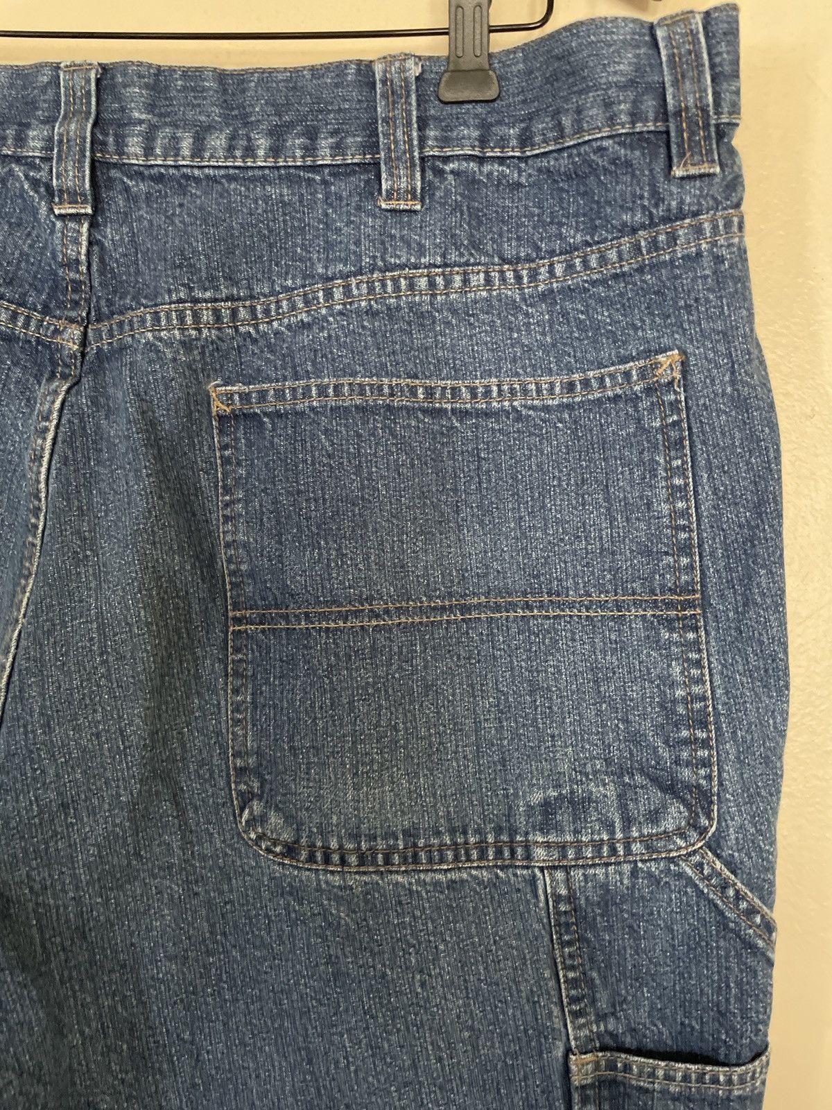 Basic Editions × Vintage basic editions blue denim jean shorts JORTS cotton carpenter Size US 40 / EU 56 - 8 Thumbnail