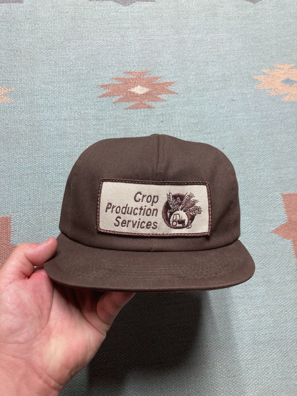 Vintage k products snapback hat crop production patch farm feed USA Size ONE SIZE - 2 Thumbnail