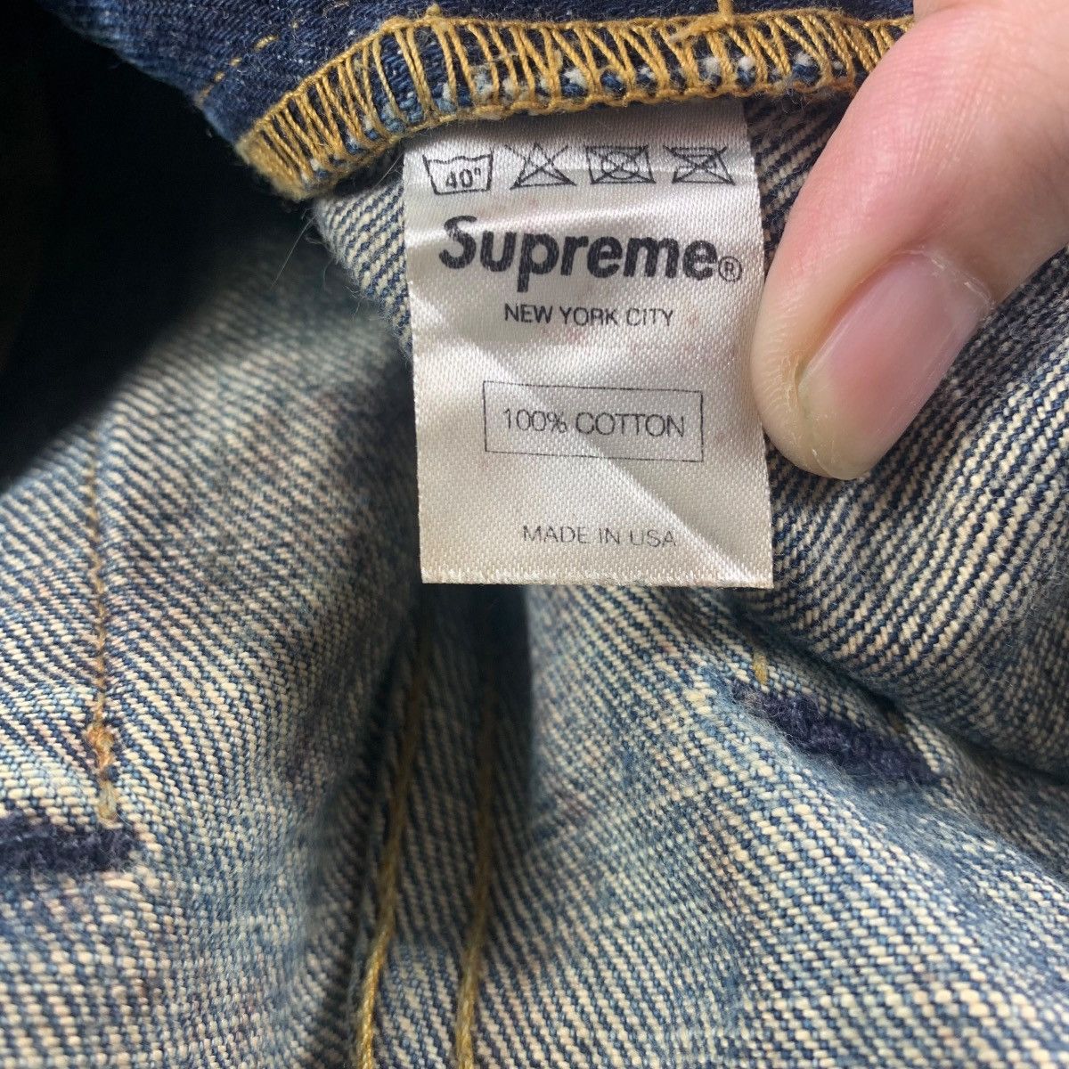 Supreme × Vintage Vintage SUPREME usa blue jeans Size US 32 / EU 48 - 22 Thumbnail