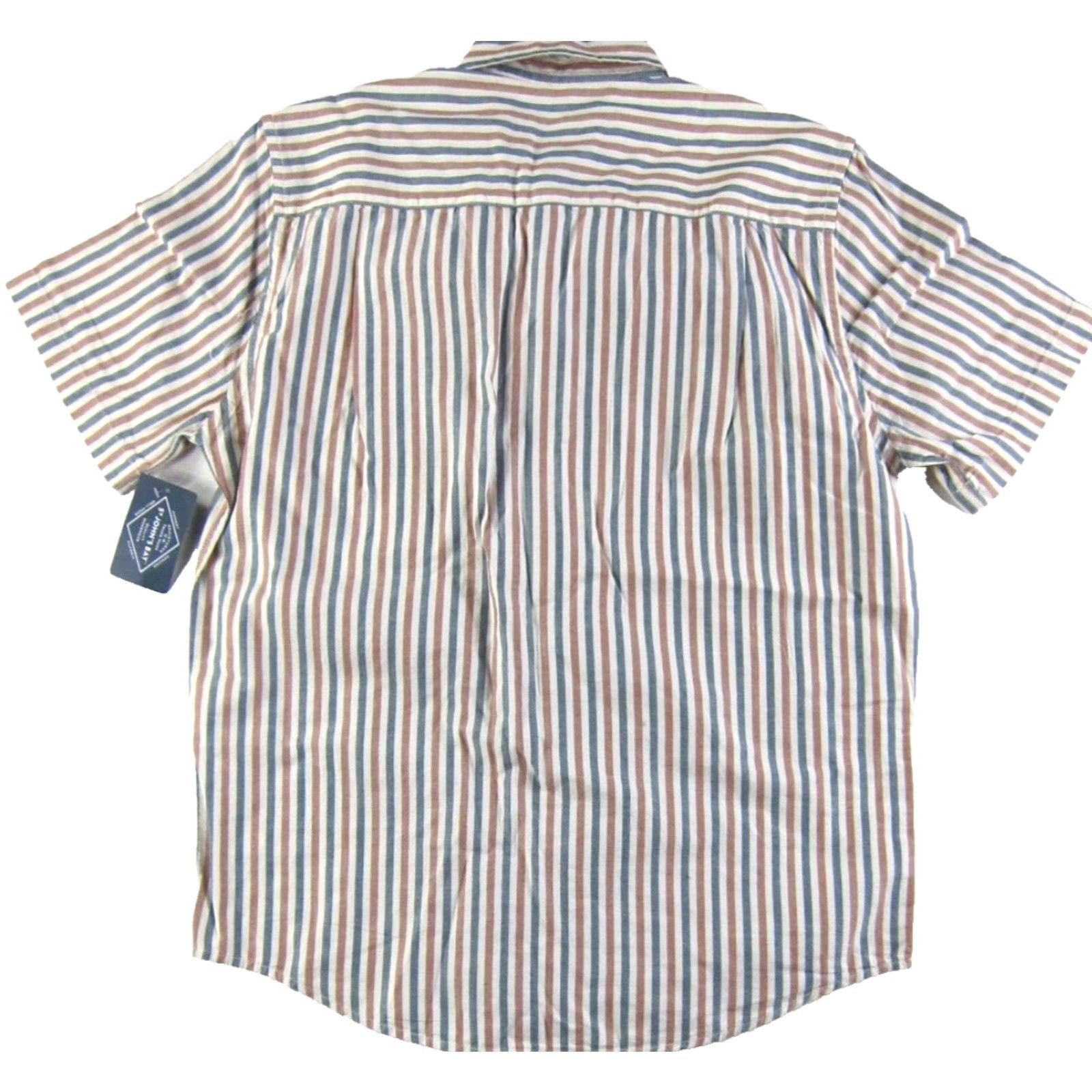 Vintage NWT St. John's Bay Shirt Short Sleeve Stripe Cotton L Pink Blue White Classic Fit Size US L / EU 52-54 / 3 - 2 Thumbnail