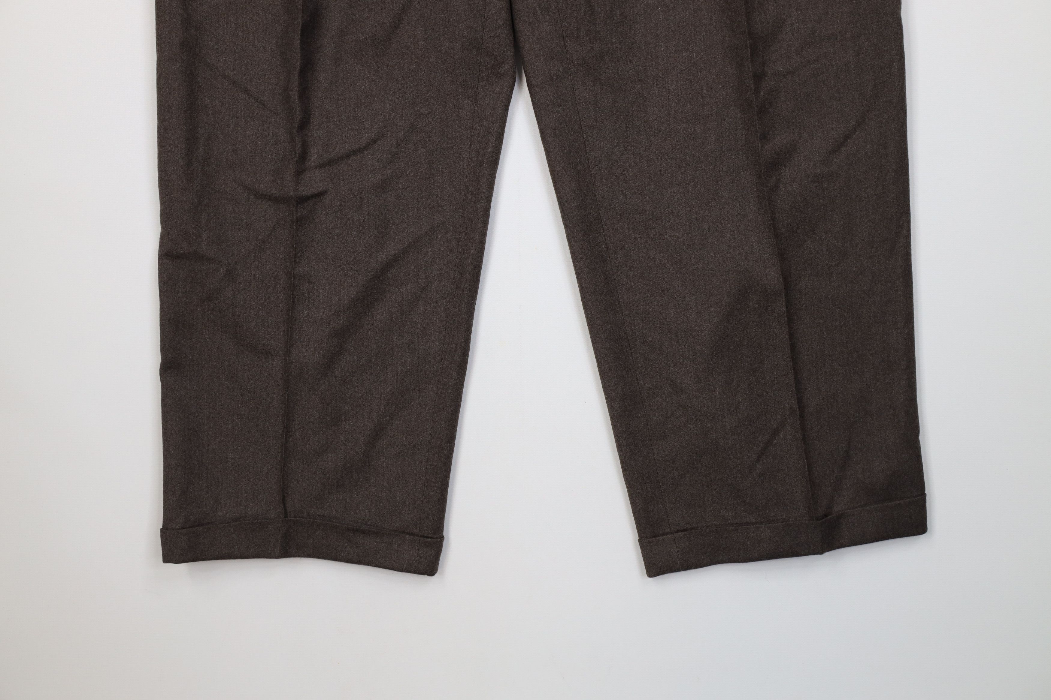 Vintage Vintage Streetwear Blend Knit Wide Leg Chino Pants Brown Size US 38 / EU 54 - 4 Thumbnail