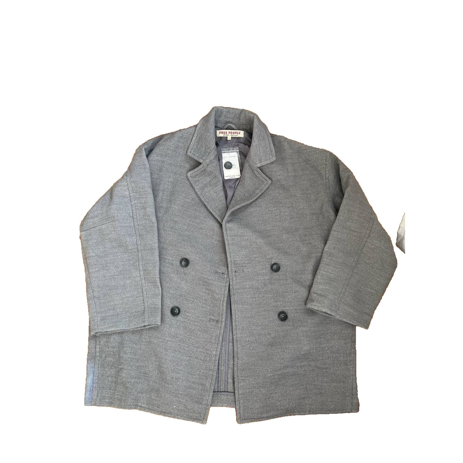 Free People FREE PEOPLE Hannah Slouchy Gray Blazer Medium A001893 Size M / US 6-8 / IT 42-44 - 5 Thumbnail