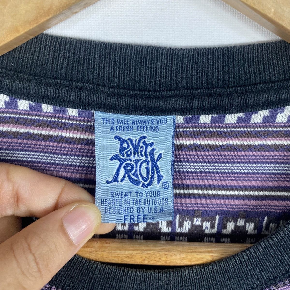 Vintage Vintage 90's POWER TRICK TomTom Design Pocket Tee Shirt Size US M / EU 48-50 / 2 - 6 Thumbnail