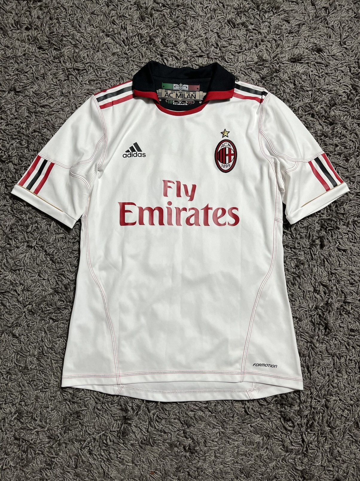 Adidas AC MILAN ADIDAS 2010/11 FORMOTION PLAYER ISSUE SOCCER JERSEY Size US M / EU 48-50 / 2 - 1 Thumbnail