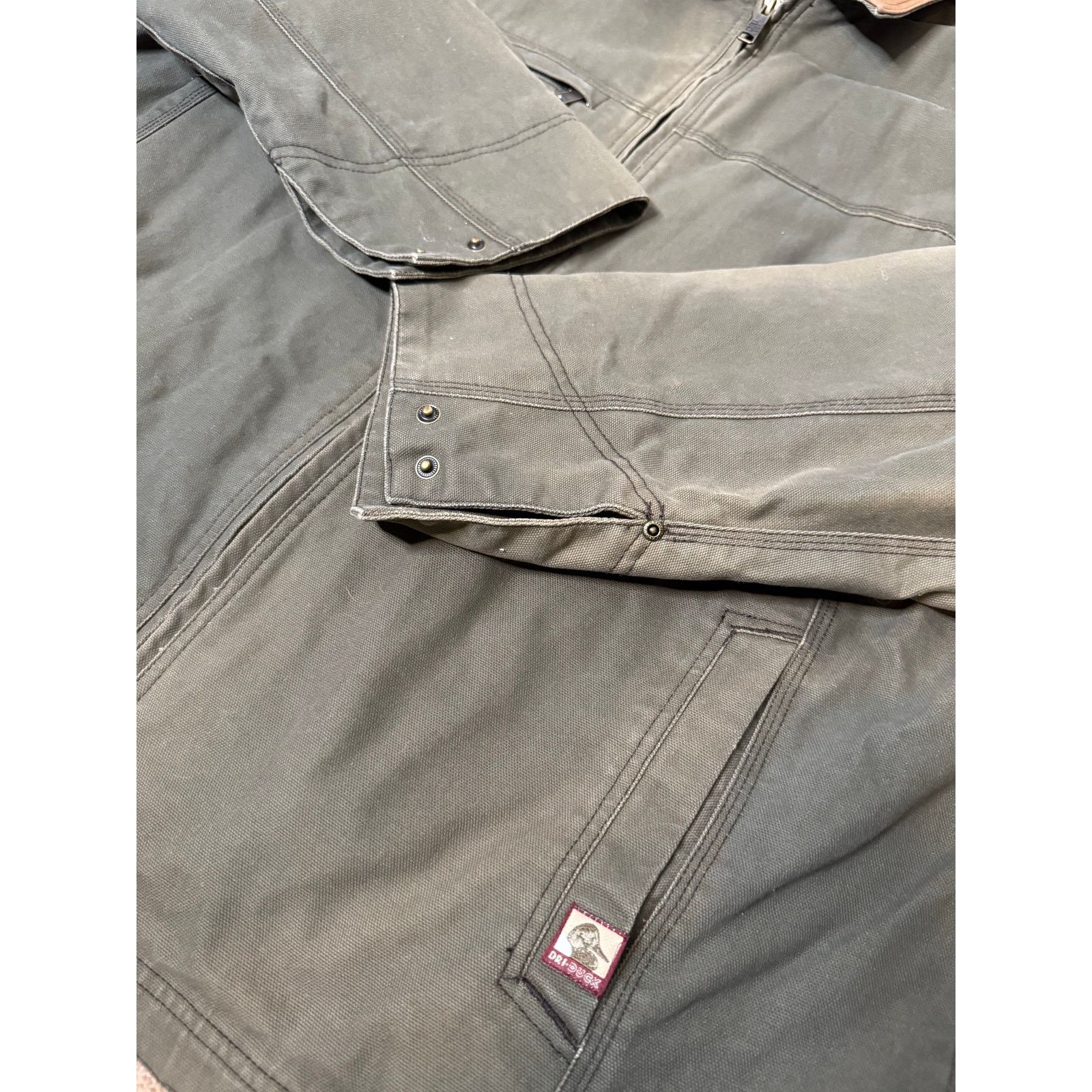 Other Dri-Duck Barn Jacket green canvan brown leather collar XXL Size US XXL / EU 58 / 5 - 6 Thumbnail