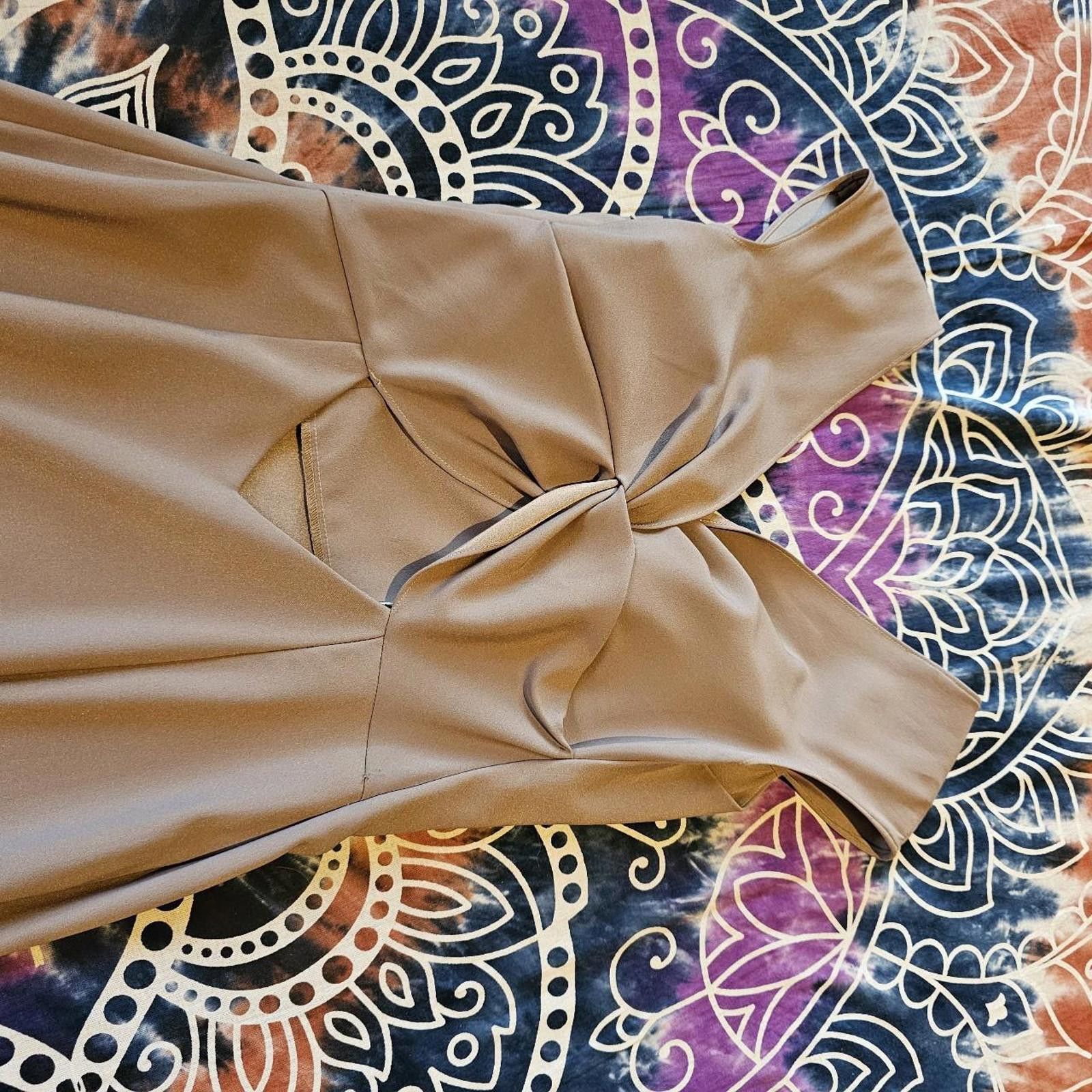 Designer Bari Jay Formal Tan Dress Size M / US 6-8 / IT 42-44 - 7 Thumbnail
