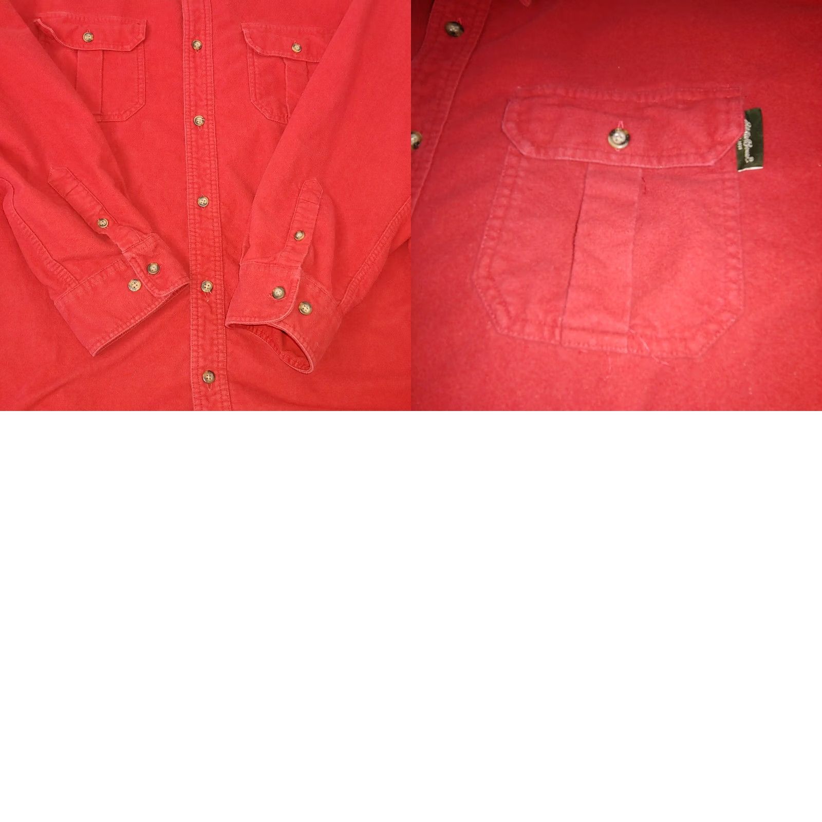 Eddie Bauer VINTAGE Eddie Bauer Chamois Flannel Shirt XXL Long Sleeve Red Cotton Workwear Work Size US XXL / EU 58 / 5 - 8 Thumbnail