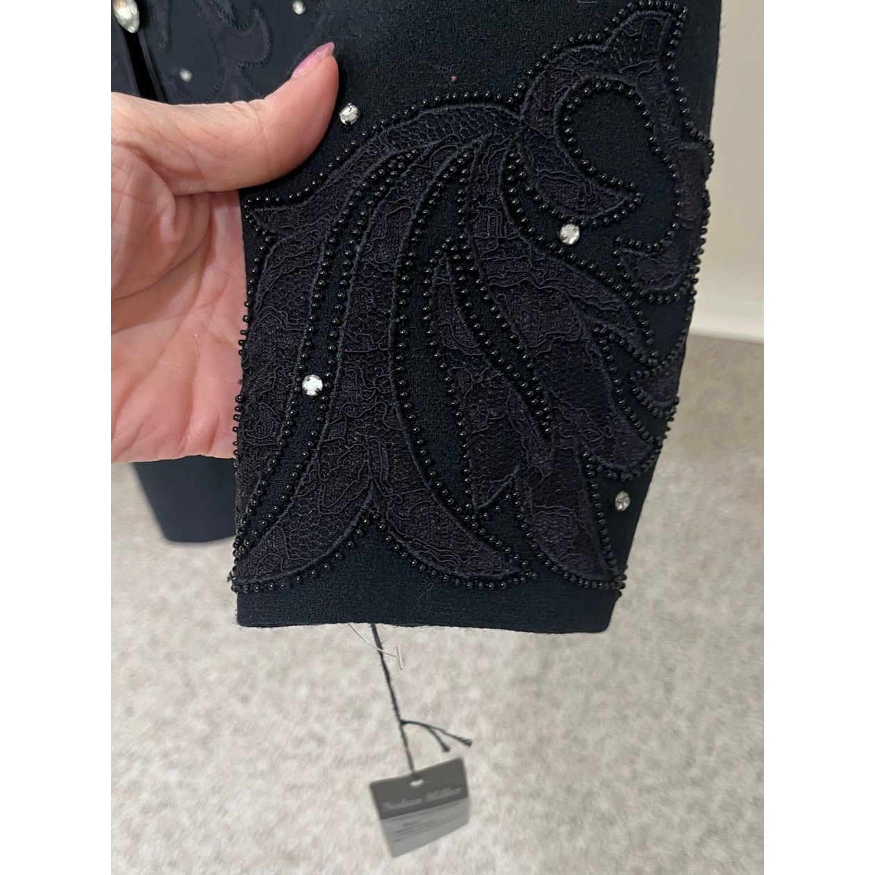 Vintage Nolan Miller Vintage Wool Suit Beaded Rhinestones Cami SZ 6 Size M / US 6-8 / IT 42-44 - 7 Thumbnail