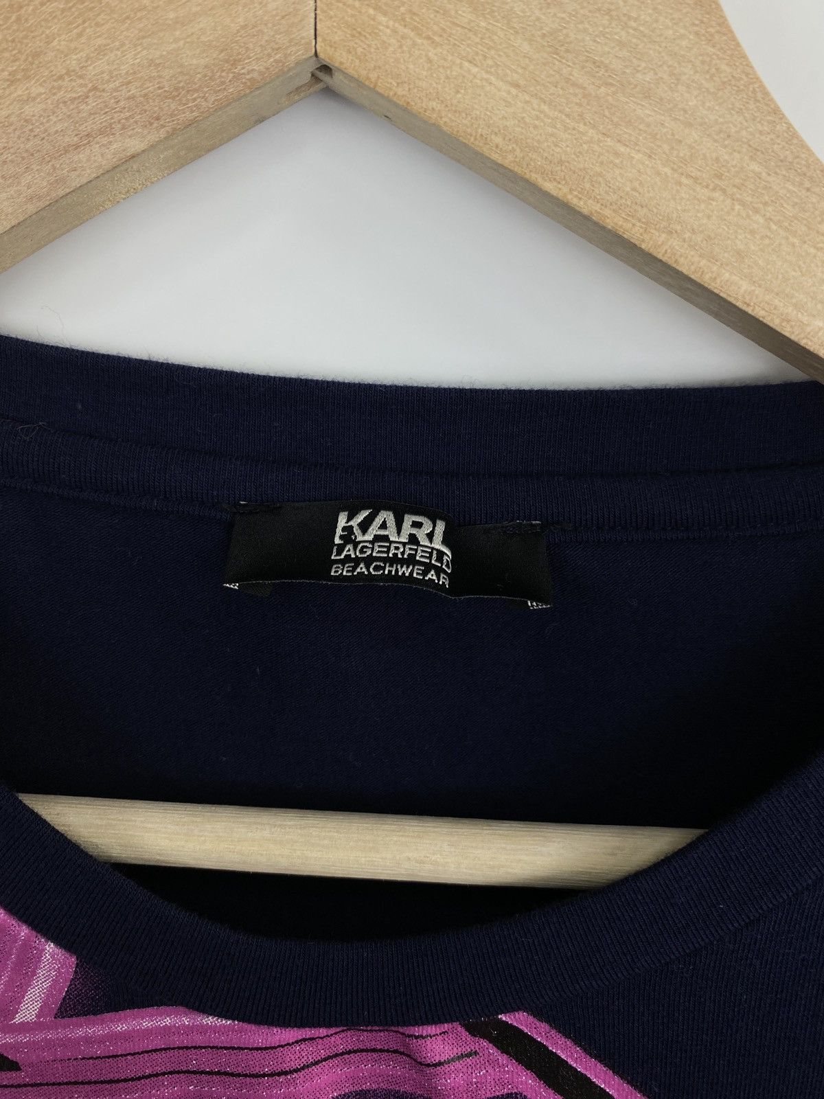 Karl Lagerfeld Karl Lagerfeld Beachwear T-Shirt Rare Retro Hype Y2K Size US L / EU 52-54 / 3 - 5 Thumbnail
