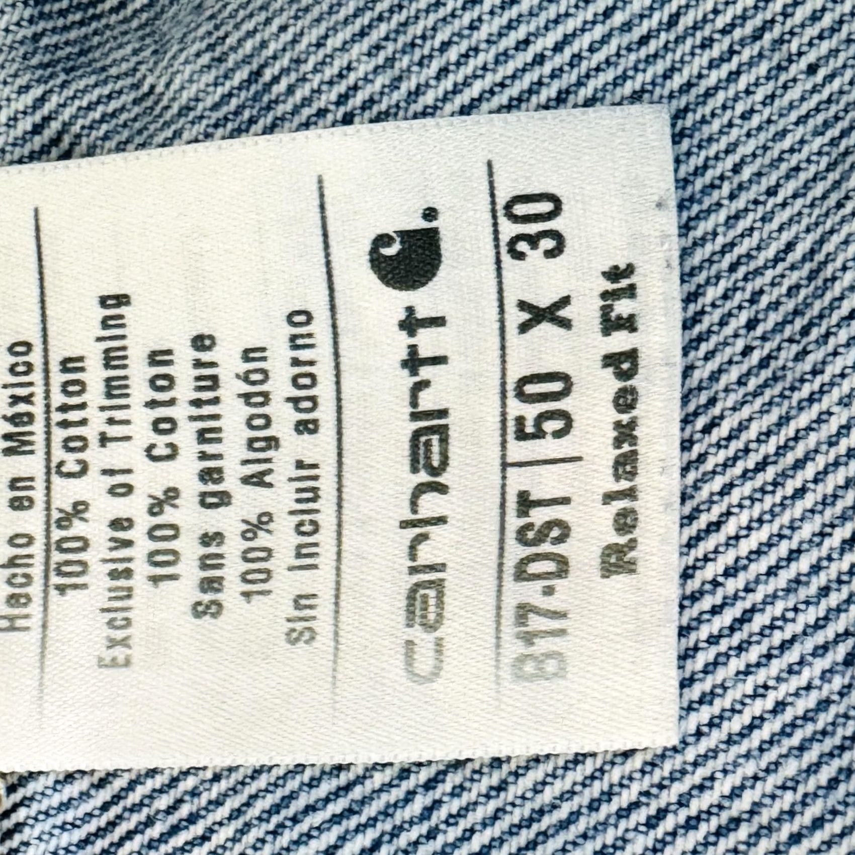 Carhartt VINTAGE Carhartt B17 DST Jeans Mens 50x30 Blue Relaxed Tapered Denim Size US 34 / EU 50 - 5 Thumbnail