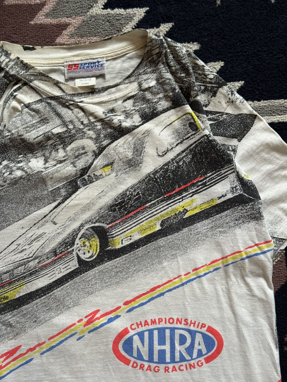 Other Vintage 90s NHRA Drag Racing Champ All Over Print T-Shirt Size US L / EU 52-54 / 3 - 3 Thumbnail