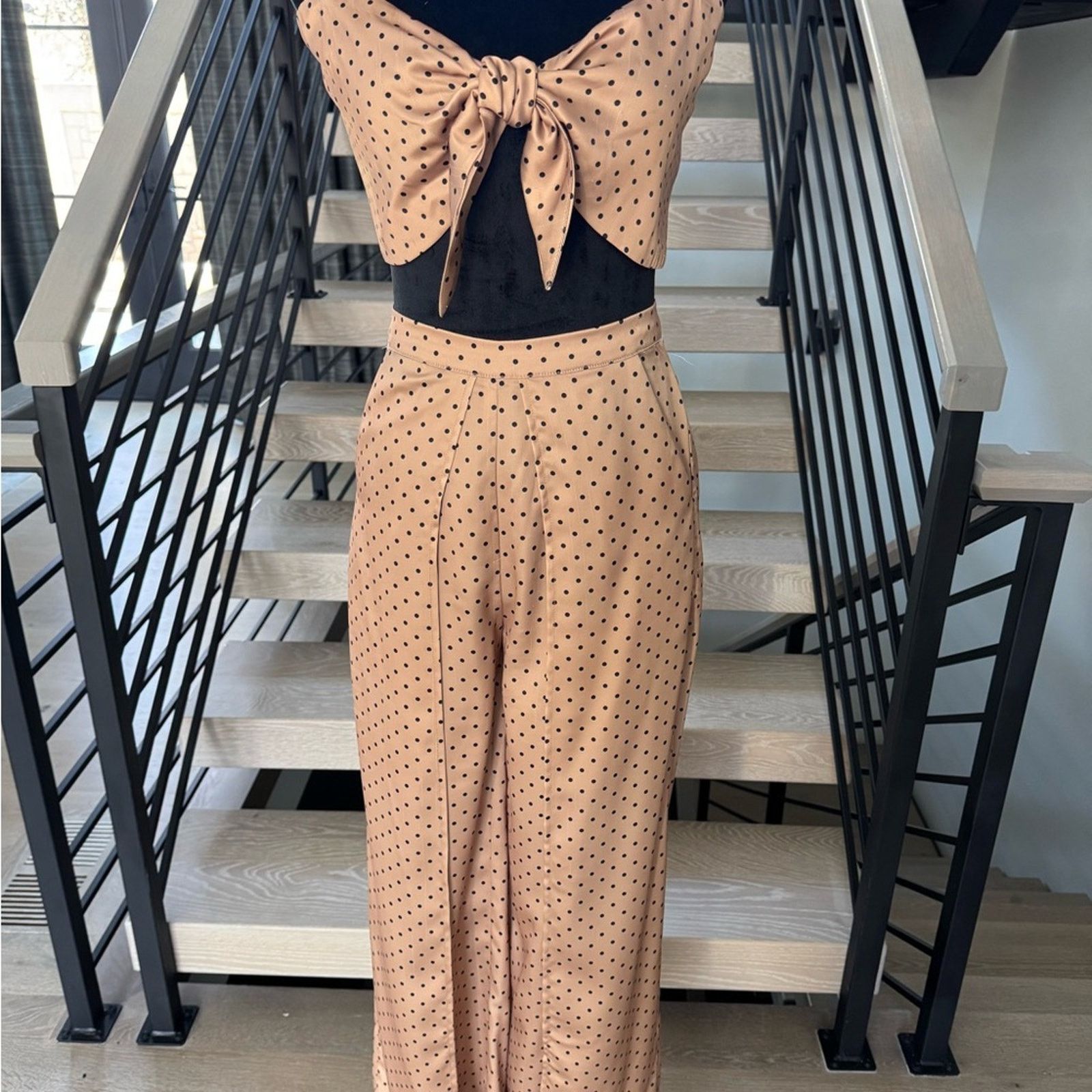 Other Stylish Tan Polka Dot Two-Piece Set Size 25" / US 0 / IT 36 - 4 Thumbnail