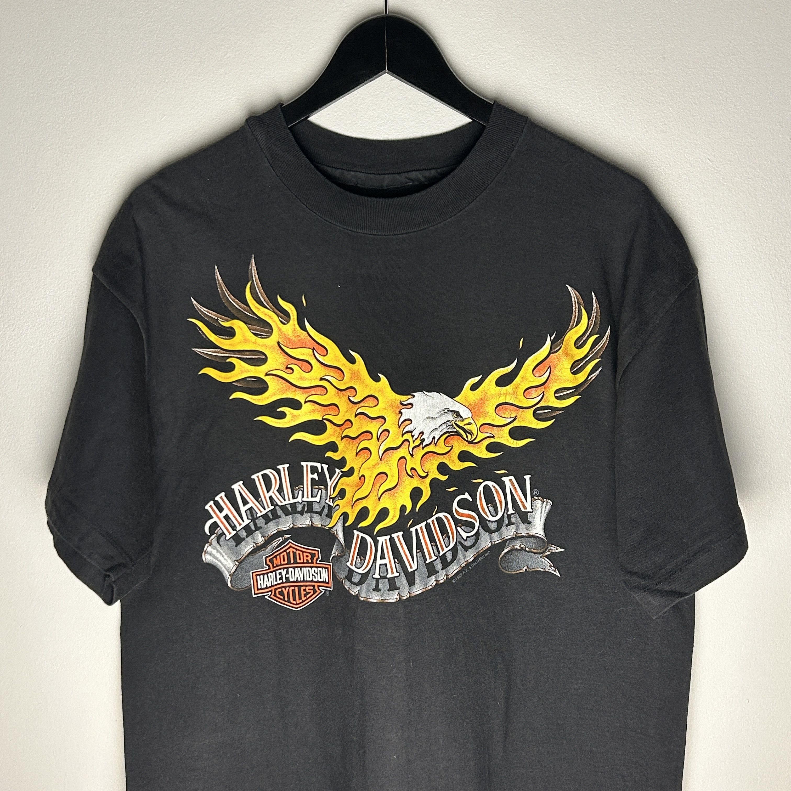 Harley Davidson Harley Davidson Flaming Eagle 1992 T-shirt Size US L / EU 52-54 / 3 - 3 Thumbnail