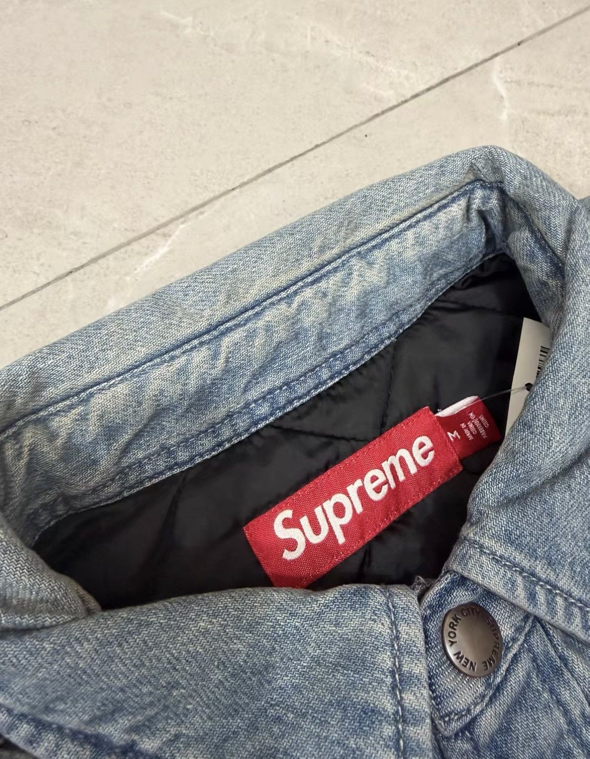 Supreme Supreme SS26 WEEK3 Quilted Lined Denim Snap Shirt J34 Size US M / EU 48-50 / 2 - 3 Thumbnail