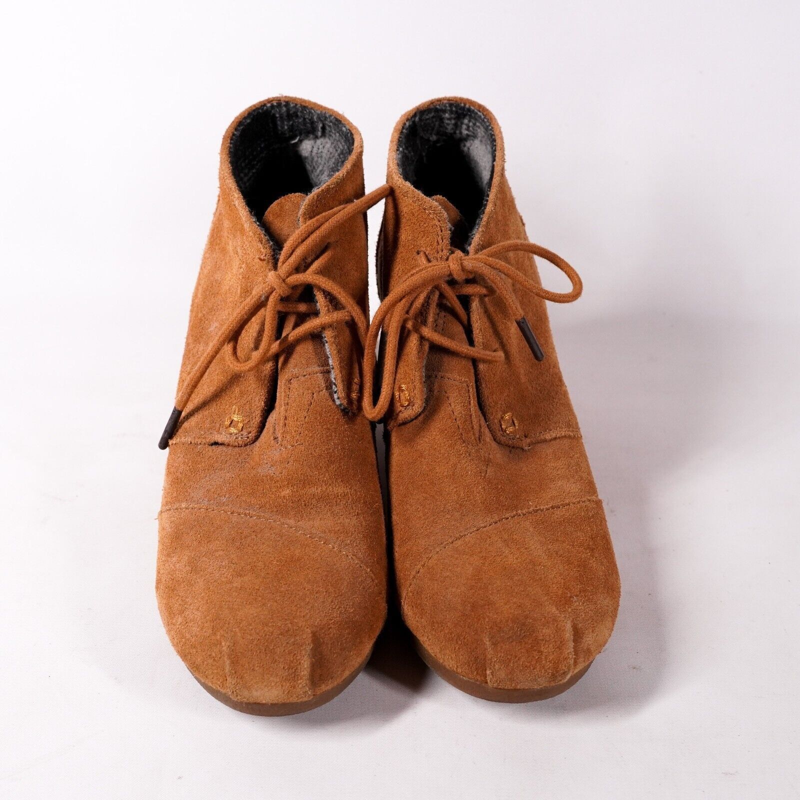 Toms Toms Wedge Lace Up Ankle Boots Booties Women's 8 Suede Shoes Size US 8 / IT 38 - 2 Thumbnail